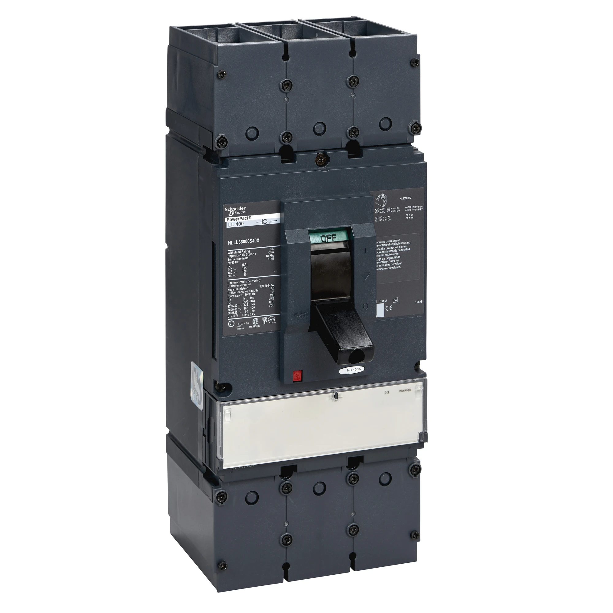 Schneider Electric NLLL36000S40X Load Disconnect Switch – PowerPact Multistandard – L-Frame – 400 A – 125 kA (img_001) Schneider Electric NLLL36000S40X Load Disconnect Switch – PowerPact Multistandard – L-Frame – 400 A – 125 kA (img_001)
