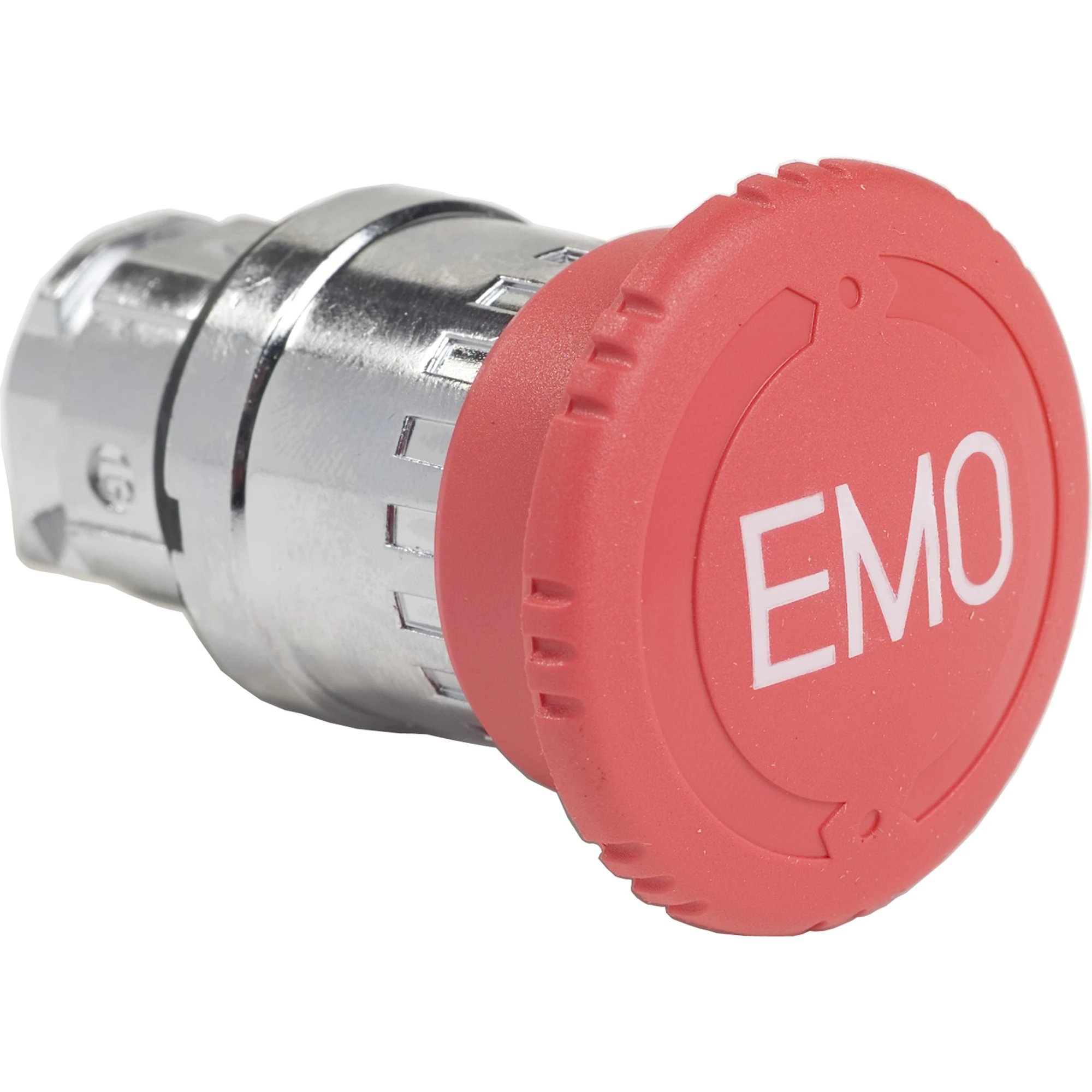 Schneider Electric ZB4BS84430 Emergency Stop/Emergency Shut-Off Switch, Front Element, Harmony XB4, Metal, 22mm, Red, Labelled EMO, Mushroom 40mm, Twist Release (img_001)