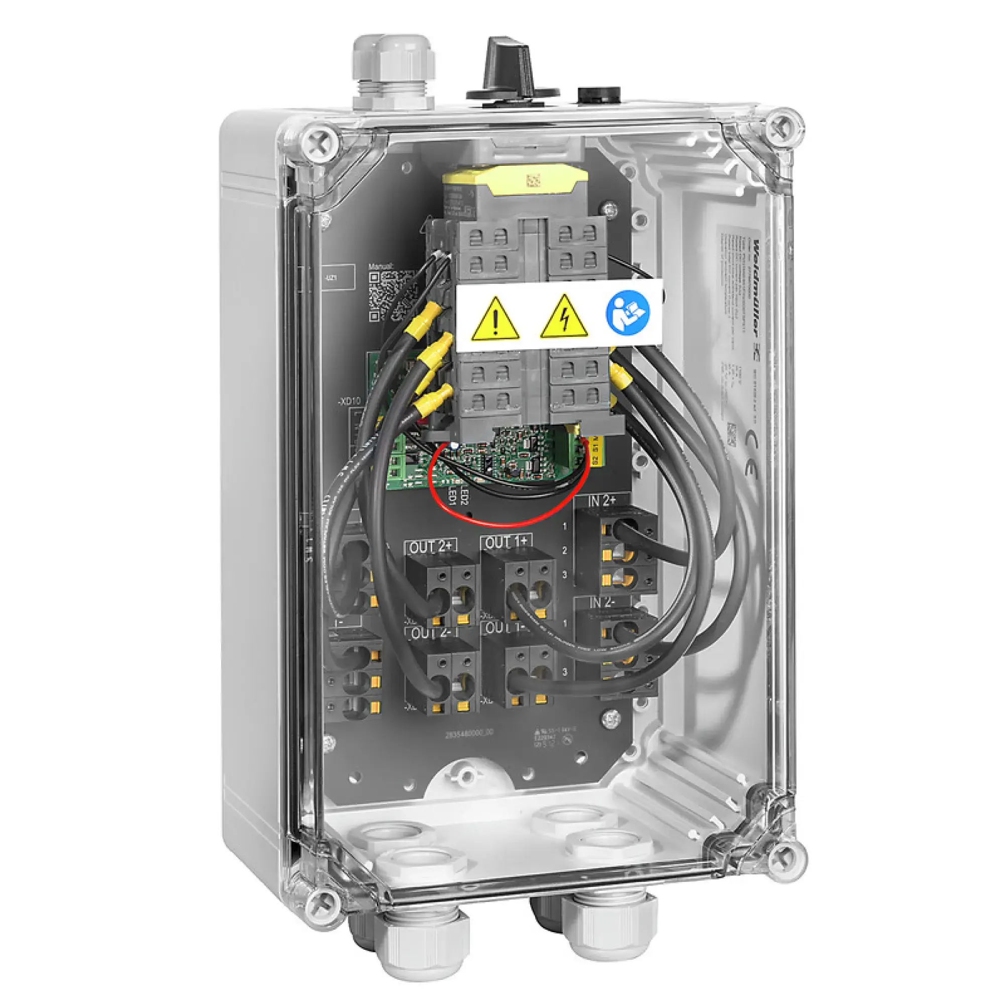 Weidmüller 2778870000 Combiner Box (Photovoltaik), 2 MPP's, 2 Inputs / 1 Output per MPP, Remote disconnector, Cable gland, 1100 V (img_001) Weidmüller 2778870000 Combiner Box (Photovoltaik), 2 MPP's, 2 Inputs / 1 Output per MPP, Remote disconnector, Cable gland, 1100 V (img_001)
