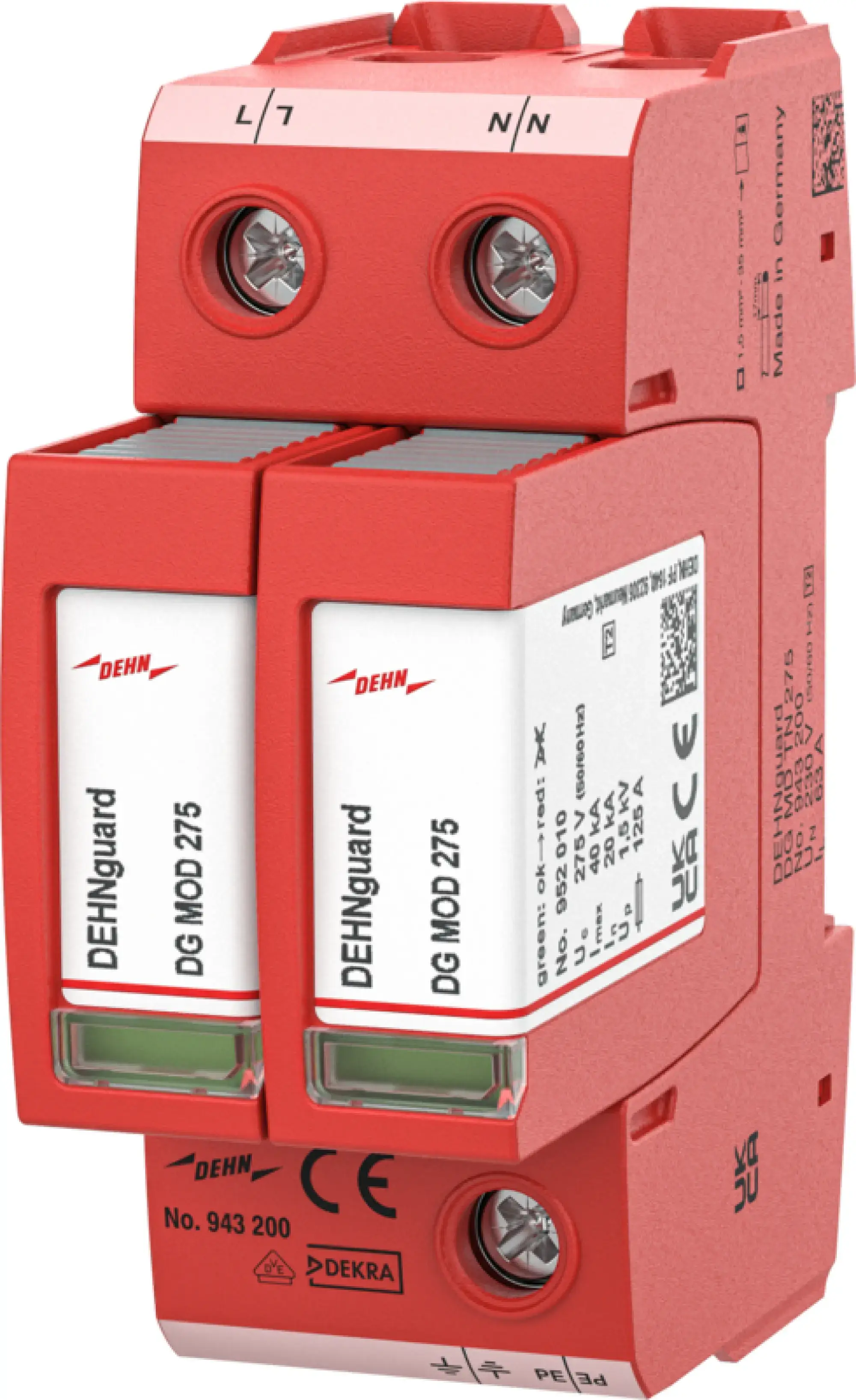 Dehn 943200 Ueberspannungsableiter Typ 2+3 DEHNguard MD 2-polig fuer TN-Systeme (img_001) Dehn 943200 Ueberspannungsableiter Typ 2+3 DEHNguard MD 2-polig fuer TN-Systeme (img_001)