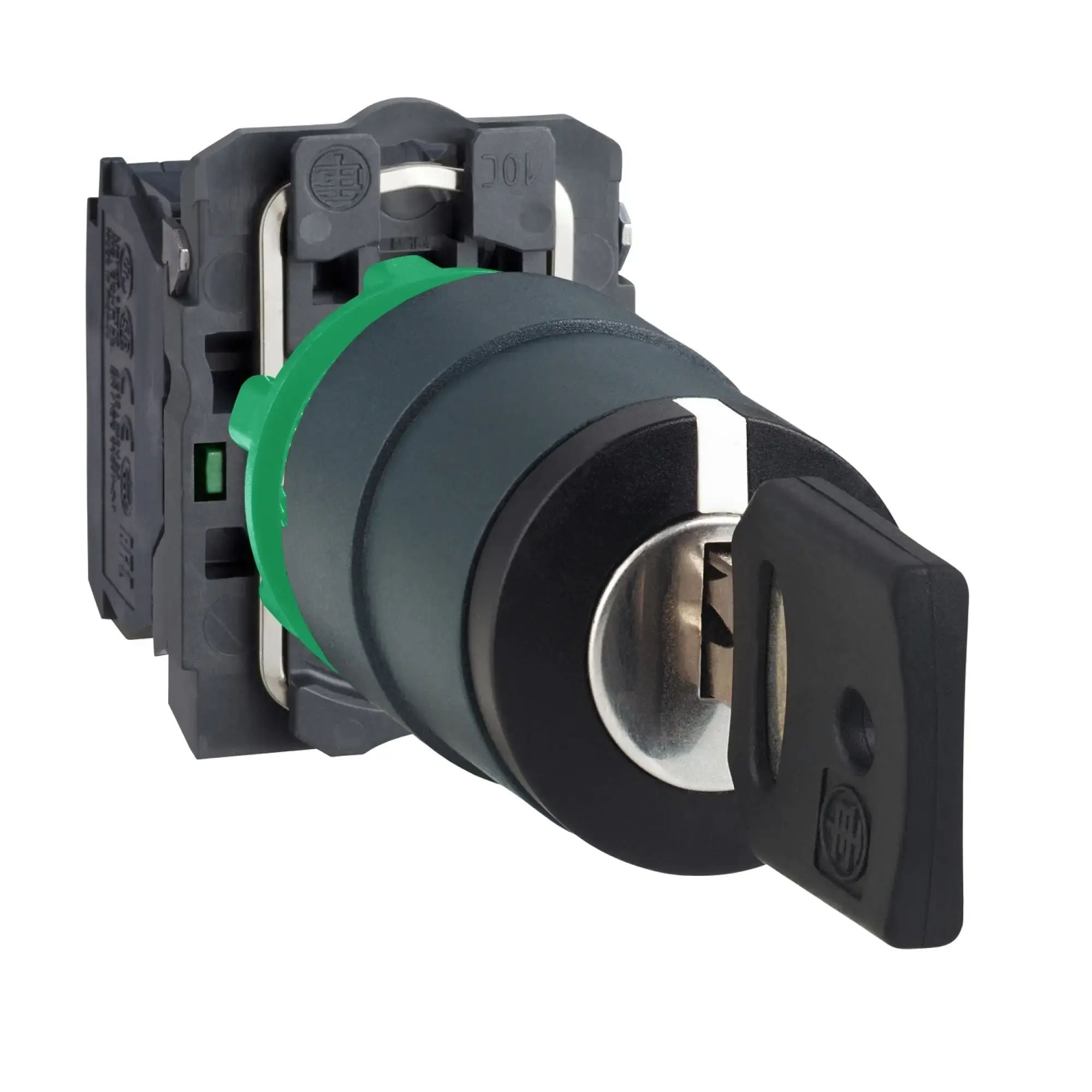 Schneider Electric XB5AJ53 Selector switch, Harmony XB5, plastic, black, 3 positions, 22mm, center latching, right left momentary, 2NO (img_036)