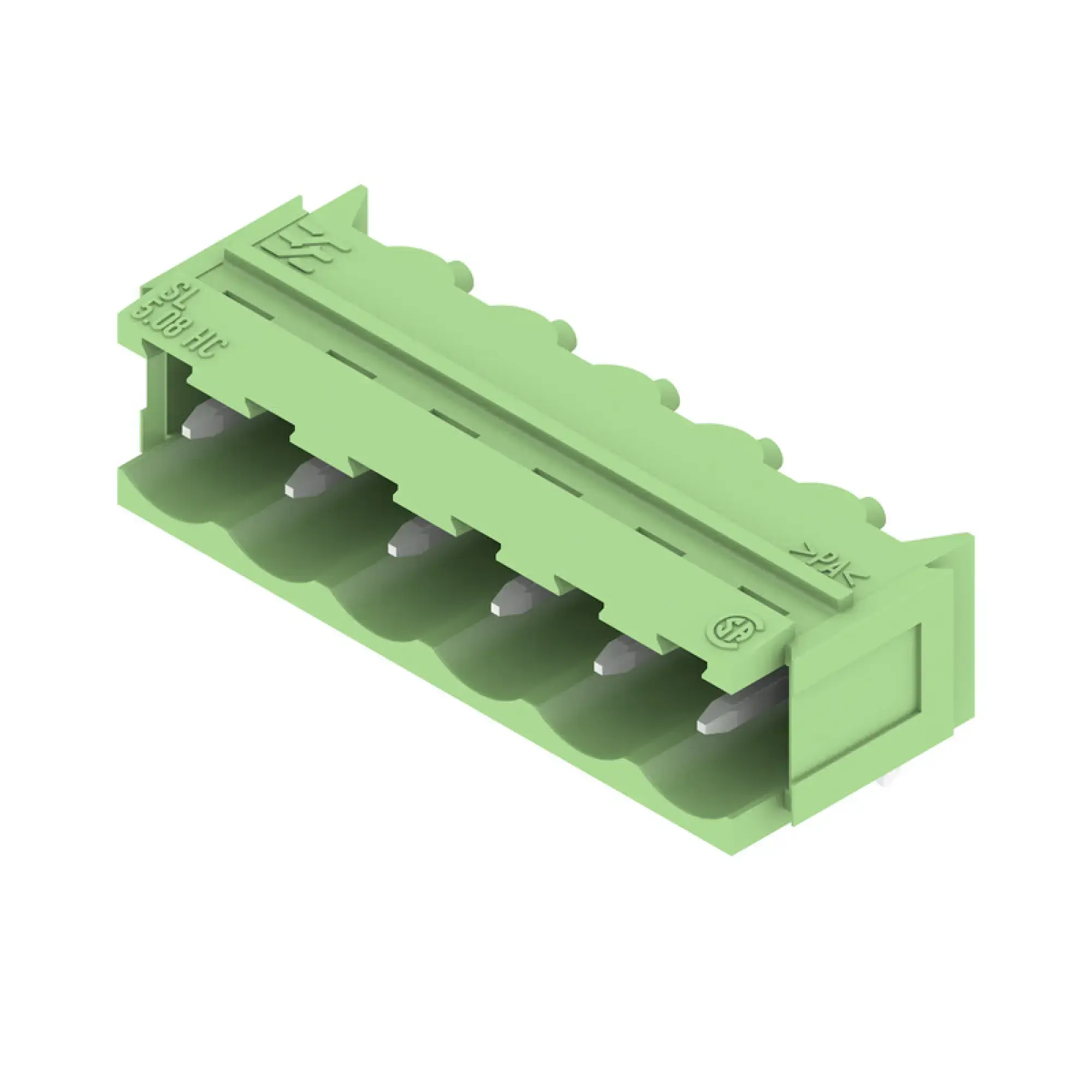Weidmüller 1409310000 PCB connector (board connection), 320 V, 24 A, Pitch in mm: 5.08, Number of poles: 6, THT solder connection, Box (img_001)