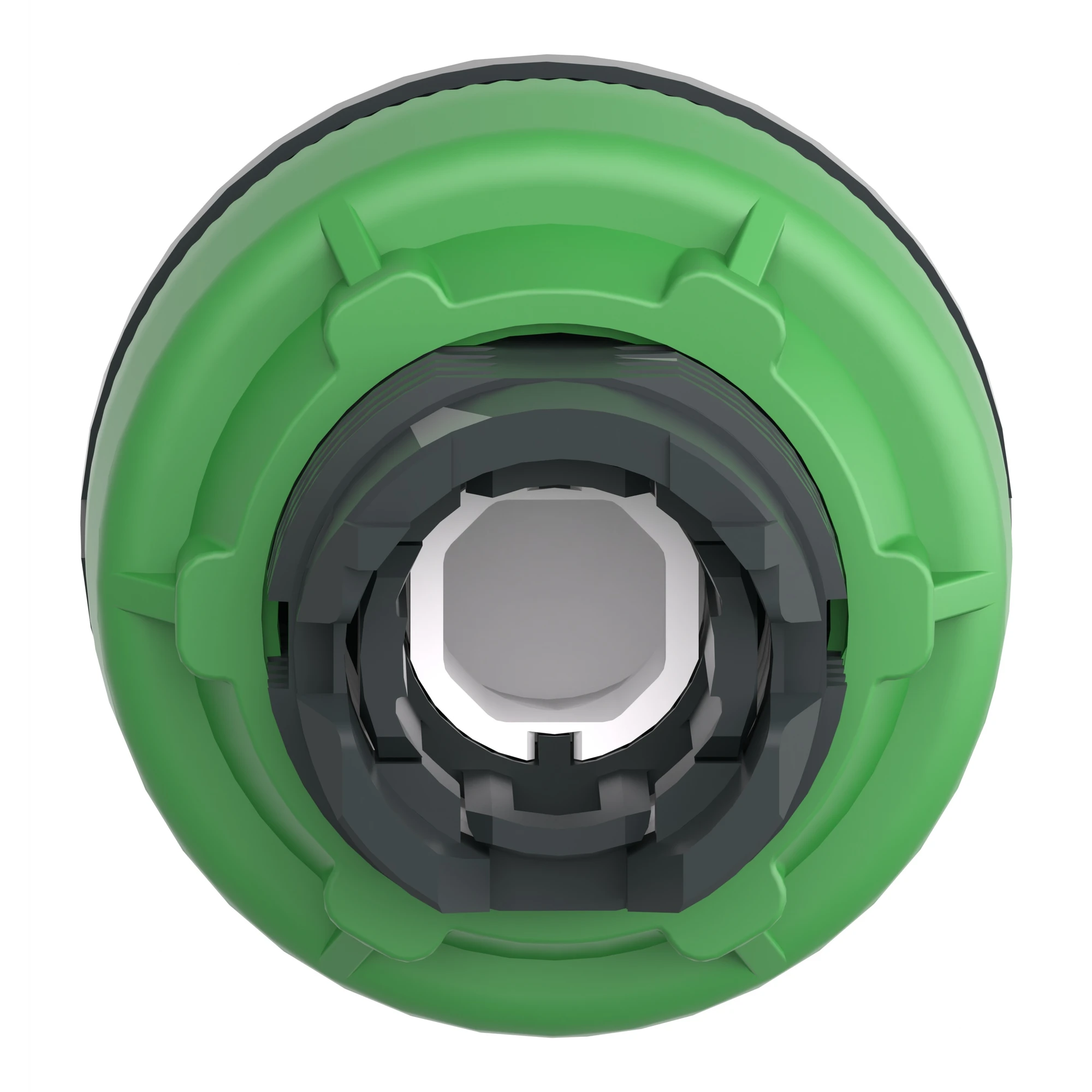 Schneider Electric ZB5FW133C0 Illuminated push-button, front element, Harmony XB5F, plastic, 30mm, light grey, green, protruding, for universal LED (img_003)
