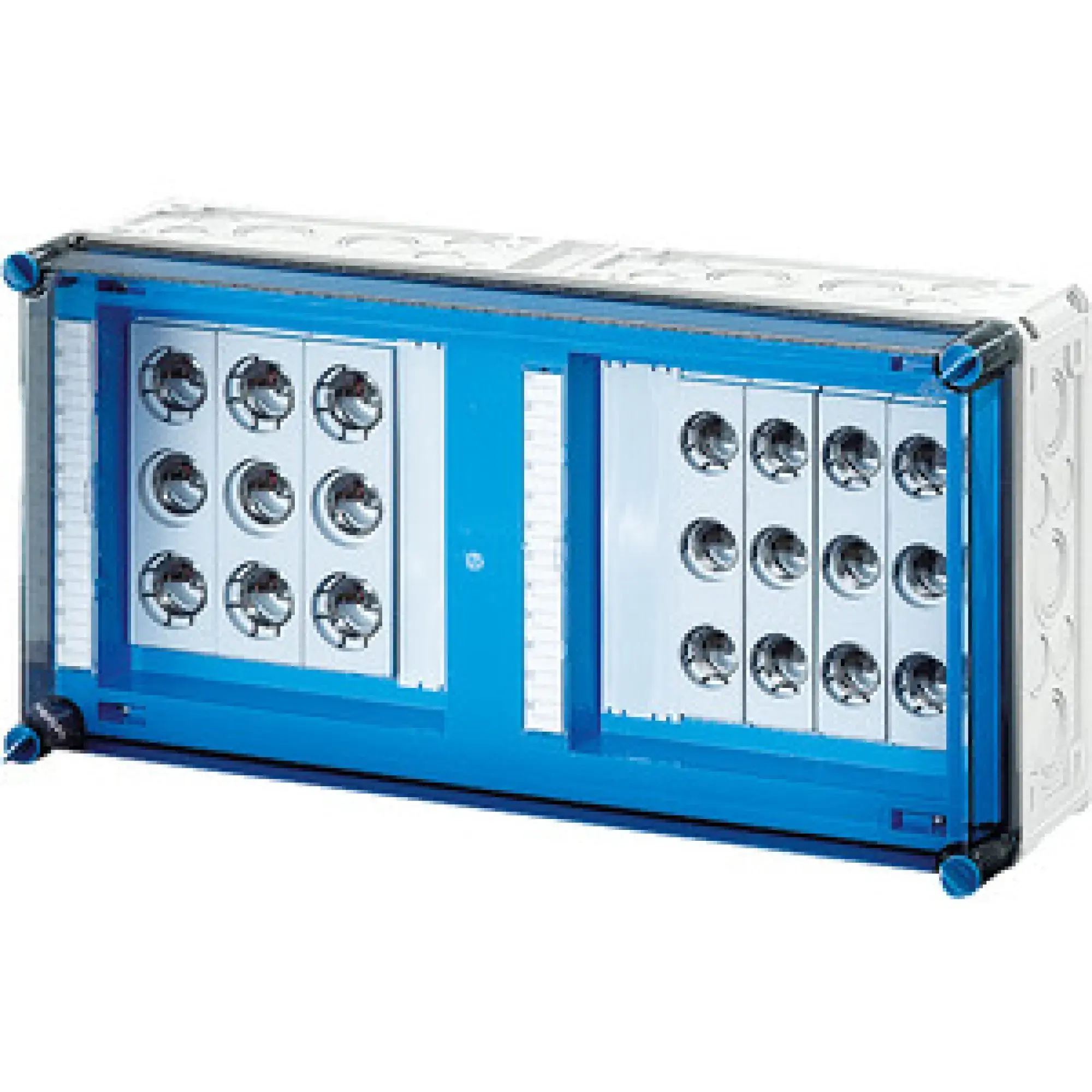 Hensel 2000720 Mi-Sicherungsgehäuse, 4x3x25A, DII, E27 auf Sammelschiene 630 A, 5polig Mi 3428 (img_001)