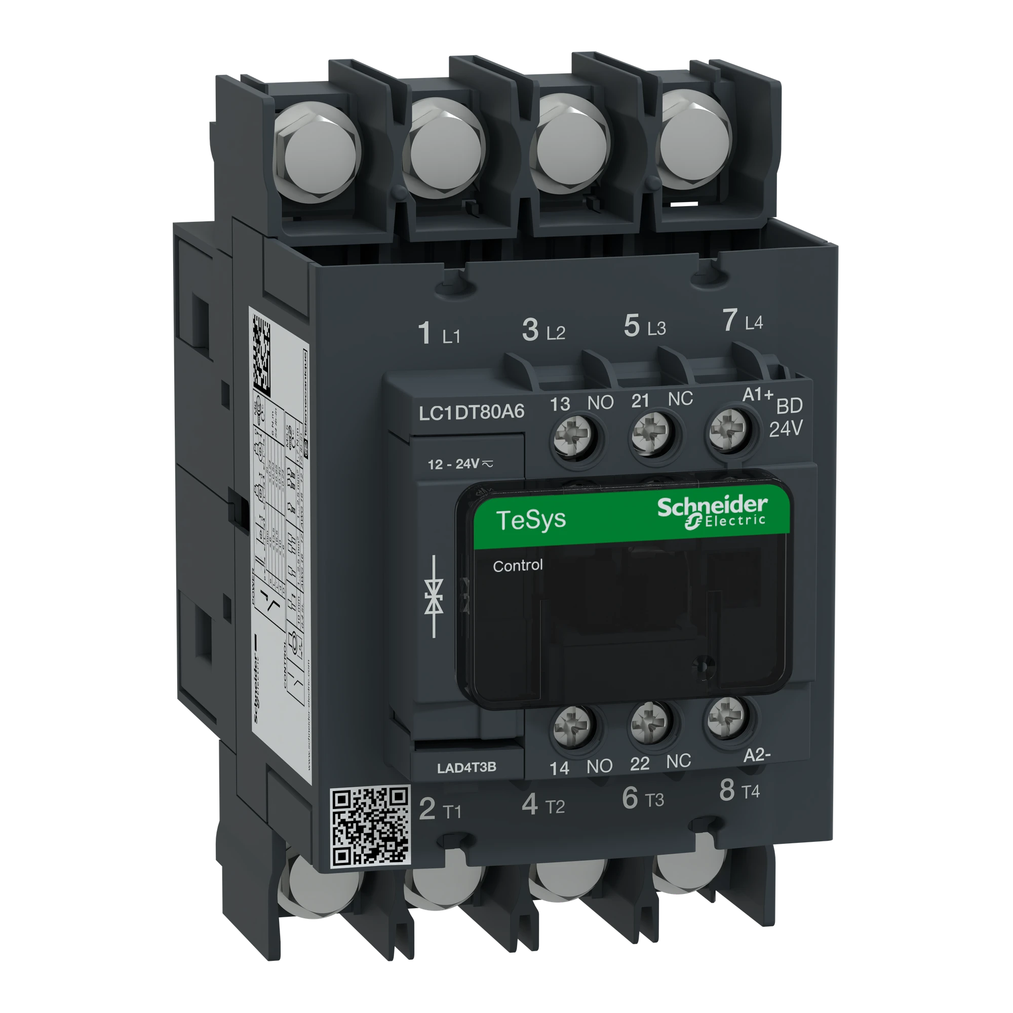 Schneider Electric LC1DT80A6BD Power contactor, 4p+1NO+1NC, 80A/AC1, coil 24V DC (img_001)