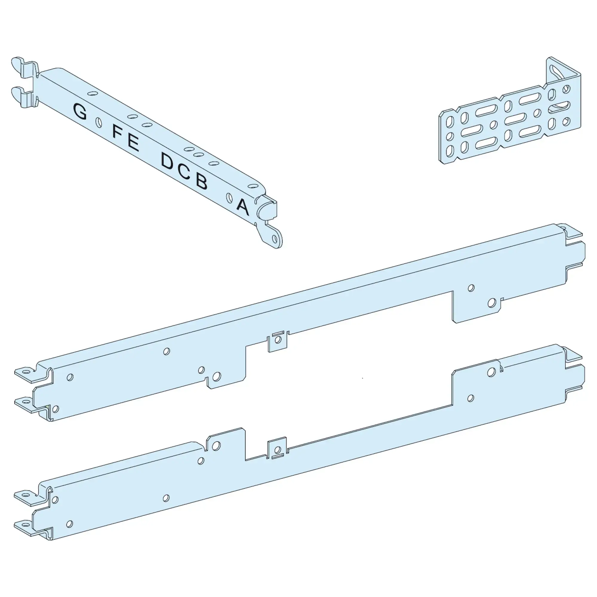 Schneider Electric LVS03417 PrismaSeT-P, Mounting plate, for network switching, ComPacT NSX100-250, motor drive, horizontal, width=650mm, height=8 modules (img_002) Schneider Electric LVS03417 PrismaSeT-P, Mounting plate, for network switching, ComPacT NSX100-250, motor drive, horizontal, width=650mm, height=8 modules (img_002)