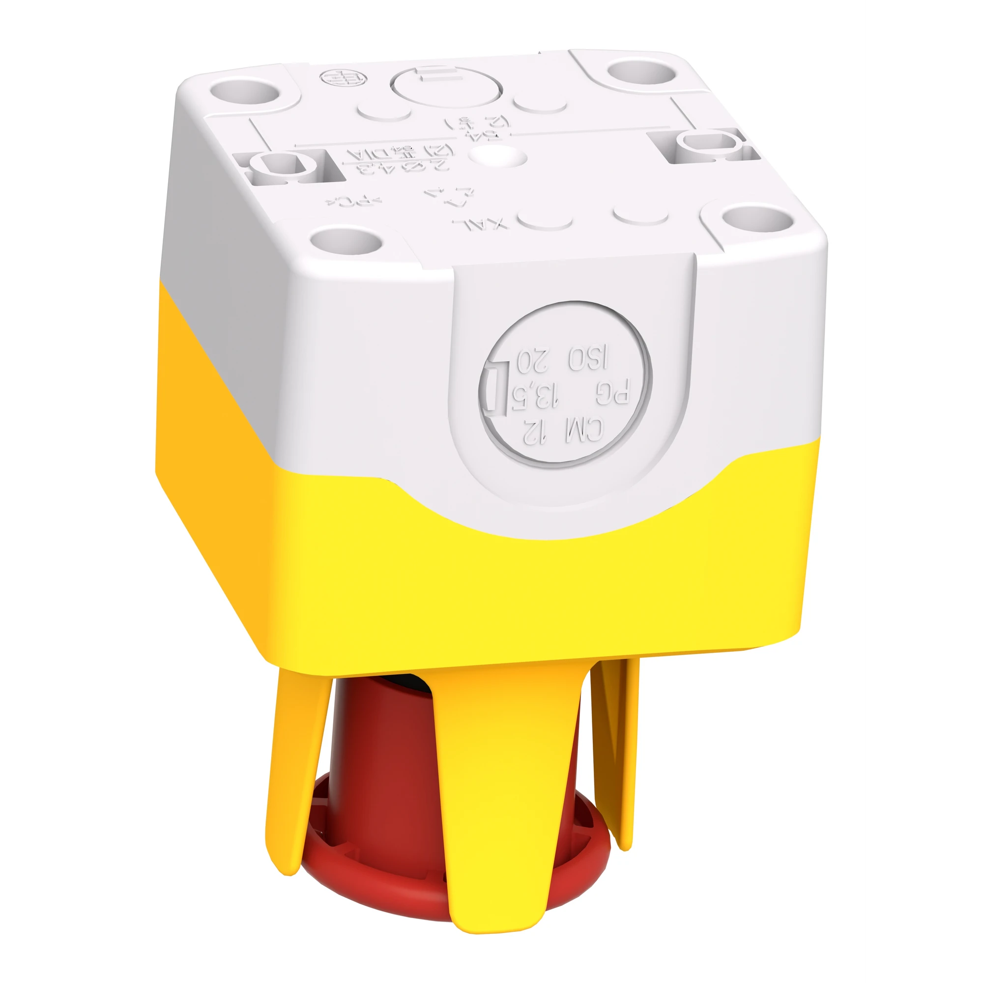 Schneider Electric XALFKT64441 Surface-mounted enclosure, Harmony XALF, plastic, light gray, yellow, 1 emergency stop switch, protection collar, status indicator, 2NC (img_007) Schneider Electric XALFKT64441 Surface-mounted enclosure, Harmony XALF, plastic, light gray, yellow, 1 emergency stop switch, protection collar, status indicator, 2NC (img_007)