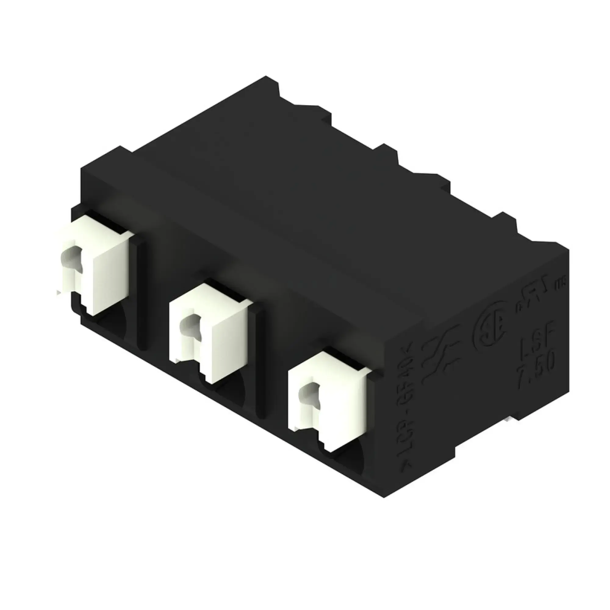 Weidmüller 1875440000 PCB terminal, 630 V, 17.5 A, Pitch in mm: 7.50, 1.5 mm², Number of poles: 3, PUSH IN with actuator, THT/THR solder connection, 90°, Tape (img_001)