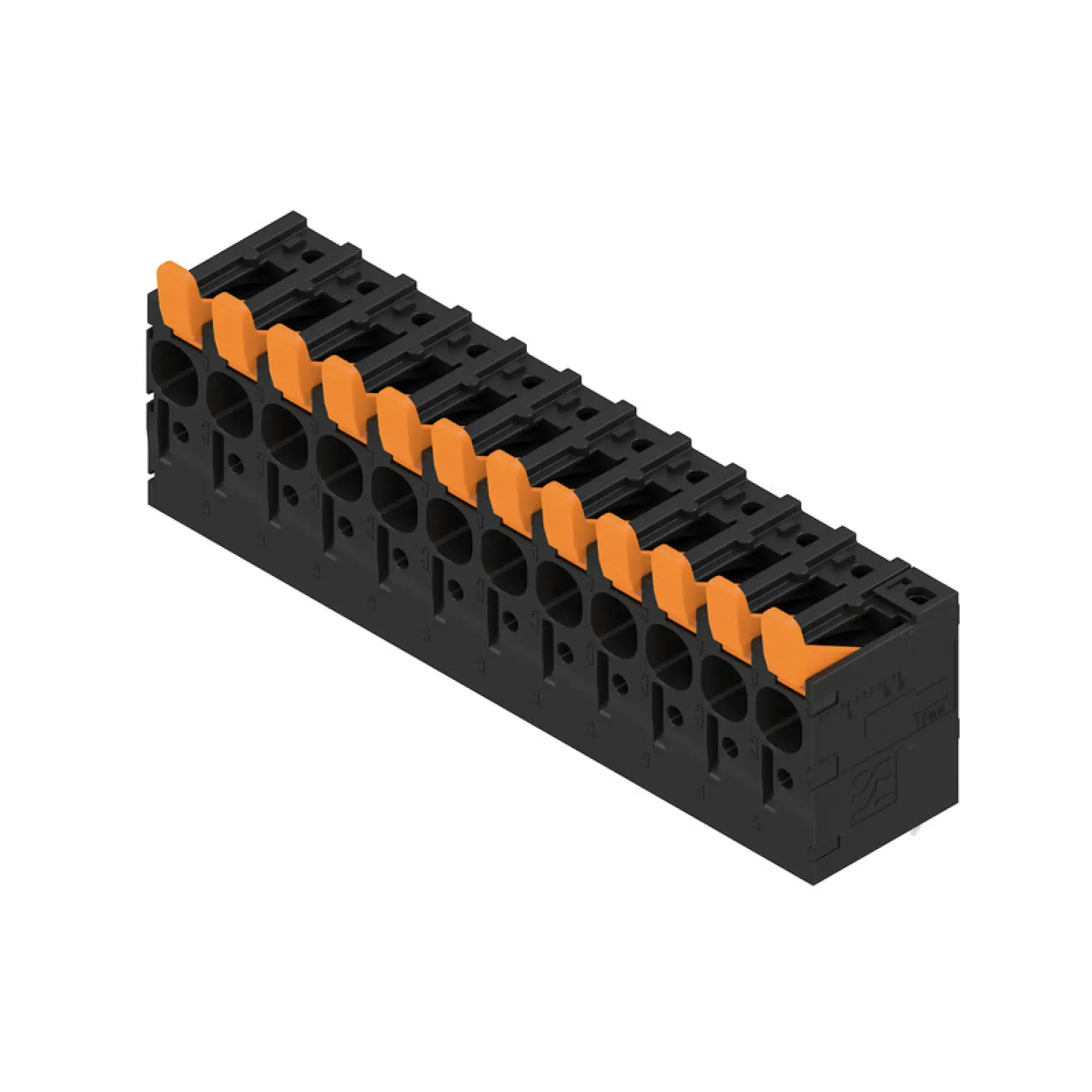Weidmüller 2472180000 PCB terminal, 1000 V, 41 A, Pitch in mm: 7.50, 6 mm², Number of poles: 12, PUSH IN with actuator, THT solder connection, 90°, Box (img_001) Weidmüller 2472180000 PCB terminal, 1000 V, 41 A, Pitch in mm: 7.50, 6 mm², Number of poles: 12, PUSH IN with actuator, THT solder connection, 90°, Box (img_001)
