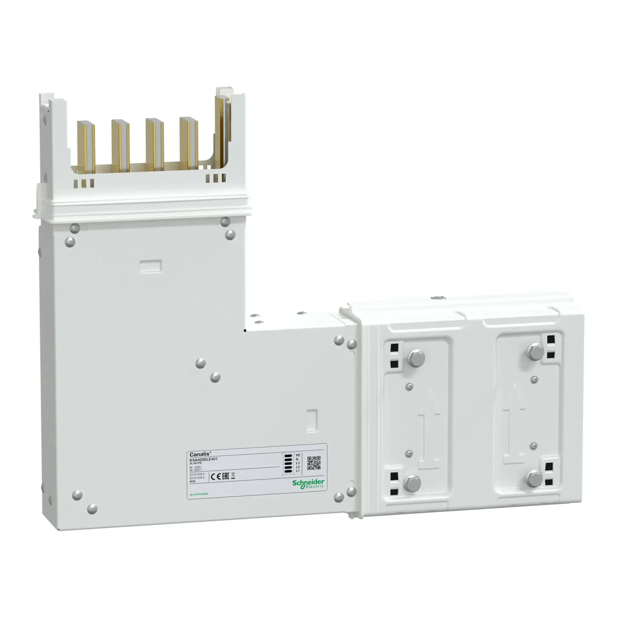 Schneider Electric KSA400DLE401 KSA Angle Element, 400A, flat PE internal, standard length (img_002)