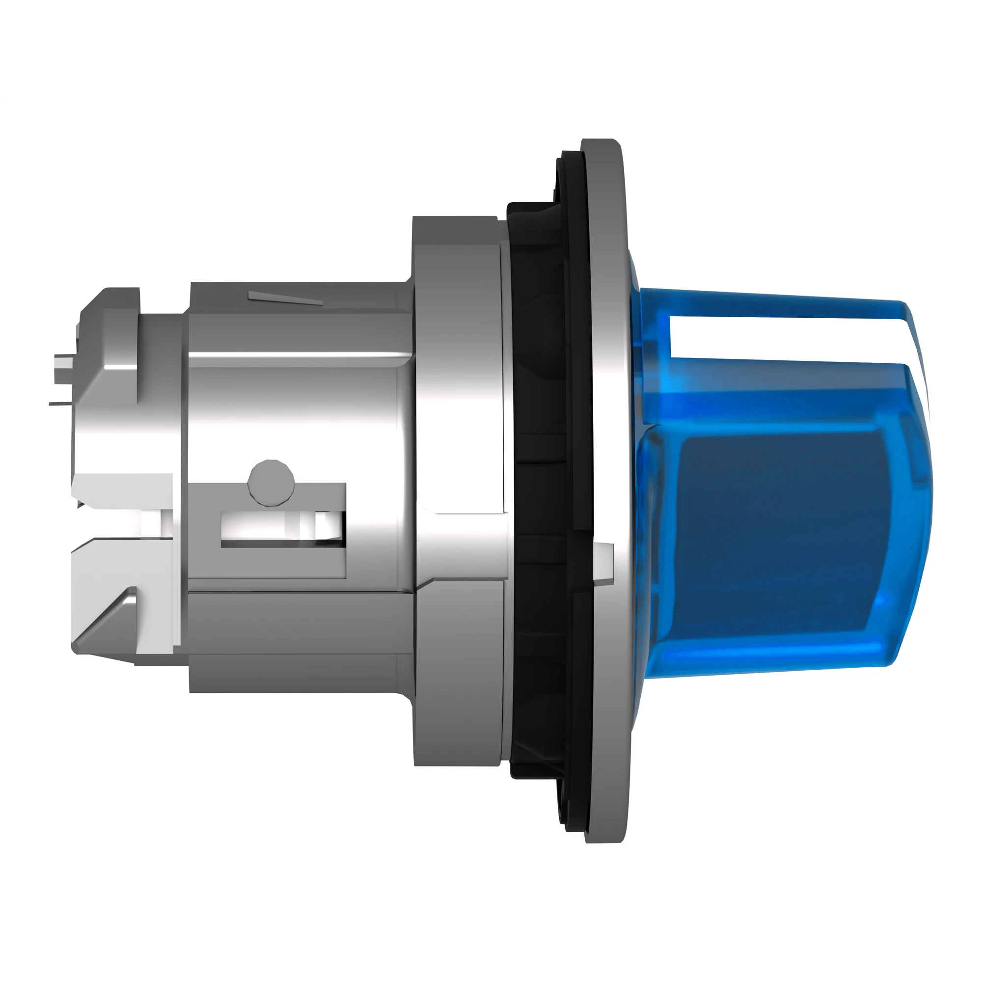 Schneider Electric ZB4FK1263 Illuminated selector switch, front element, Harmony XB4F, metal, 30mm, blue, for universal LED, 2 positions, latching (img_004)
