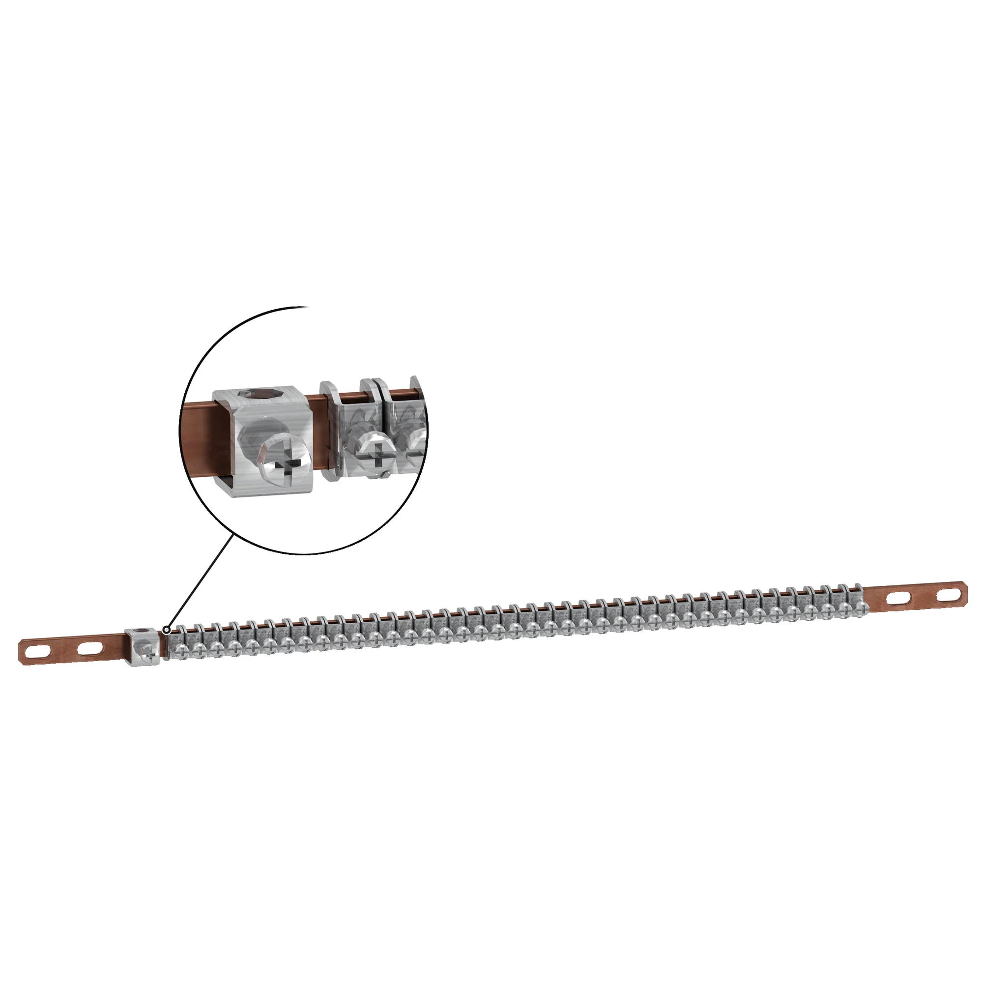 Schneider Electric LVS04202 PrismaSeT-P, Linergy TB, Earthing Bar, Cross Section 12x3mm, Terminals 1x16-35mm² and 20x2.5-16mm², Length=200mm, (2 pieces) (img_001) Schneider Electric LVS04202 PrismaSeT-P, Linergy TB, Earthing Bar, Cross Section 12x3mm, Terminals 1x16-35mm² and 20x2.5-16mm², Length=200mm, (2 pieces) (img_001)