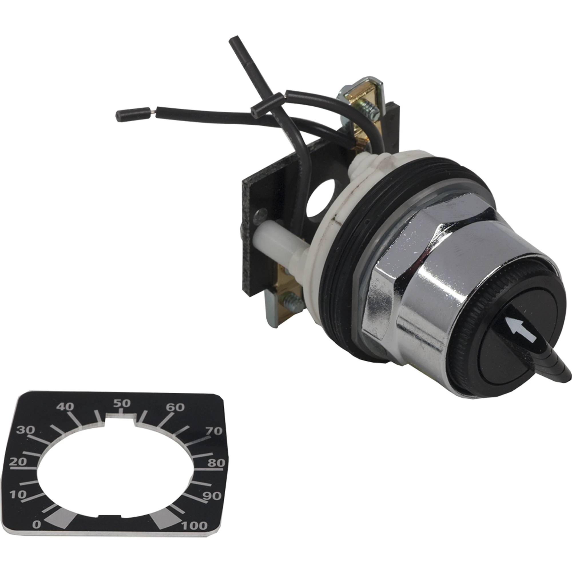 Schneider Electric 9001K20 Potentiometer with engraved plate, Type K, Ø 30 control knob, black (img_001)