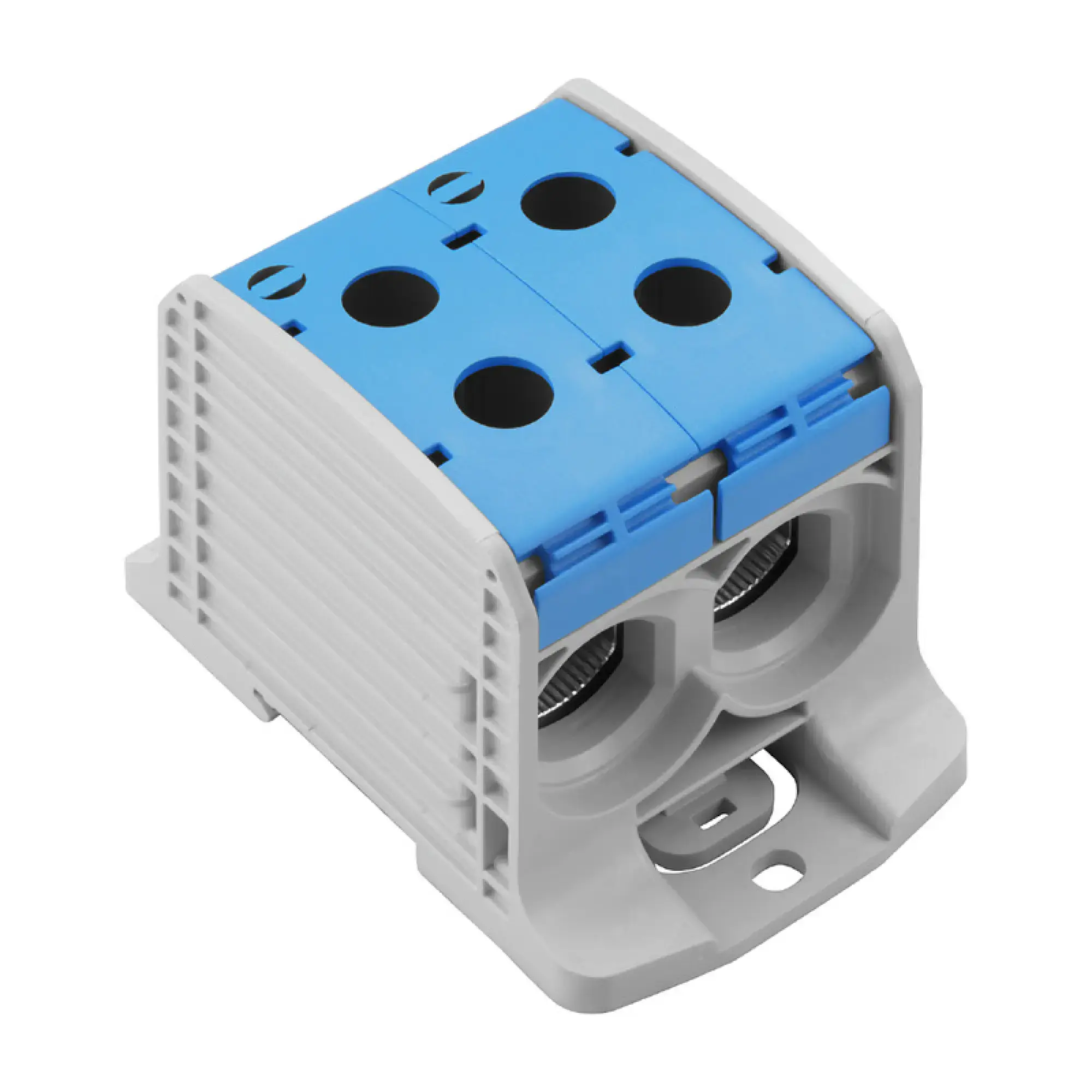 Weidmüller 2502810000 Potential distributor terminal, Screw connection, blue, 185 mm², 353 A, 1000 V, Number of connections: 4, Number of levels: 1, TS 35, V-0, Wemid (img_001) Weidmüller 2502810000 Potential distributor terminal, Screw connection, blue, 185 mm², 353 A, 1000 V, Number of connections: 4, Number of levels: 1, TS 35, V-0, Wemid (img_001)