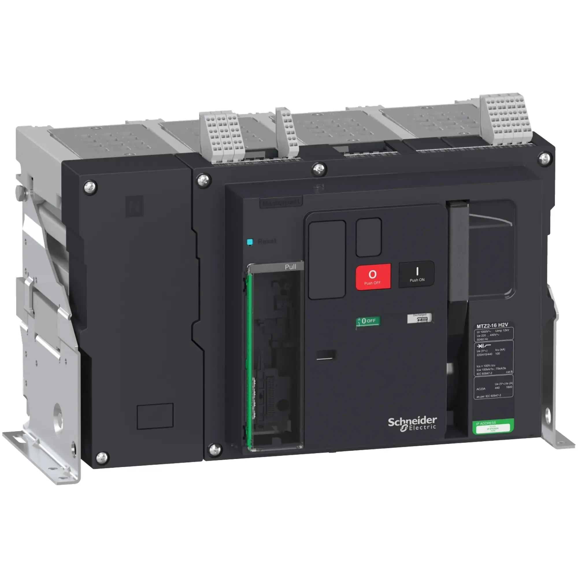 Schneider Electric LV846183 MasterPact MTZ2 1600A H2V Icu=Icw=100kA 4P Basic Breaker Fixed Mounting (img_002)