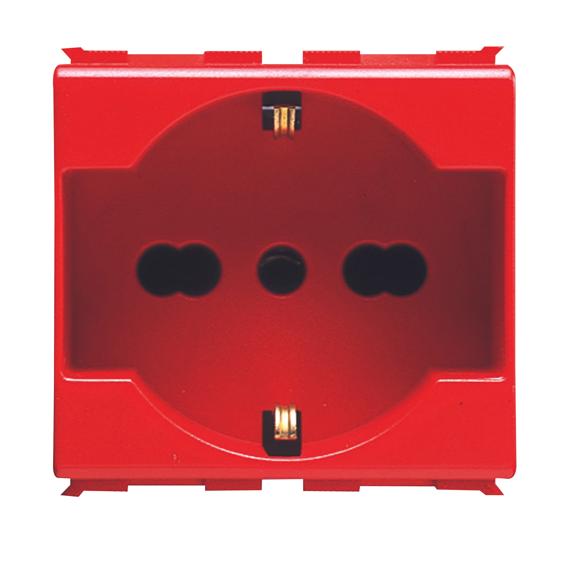 GEWISS GW30214 ITALIAN/GERMAN STANDARD SOCKET-OUTLET 250 V ac - FOR DEDICATED LINES - 2P+E 16A DUAL AMPERAGE - P40 - 2 MODULES - RED - PLAYBUS (img_001) GEWISS GW30214 ITALIAN/GERMAN STANDARD SOCKET-OUTLET 250 V ac - FOR DEDICATED LINES - 2P+E 16A DUAL AMPERAGE - P40 - 2 MODULES - RED - PLAYBUS (img_001)