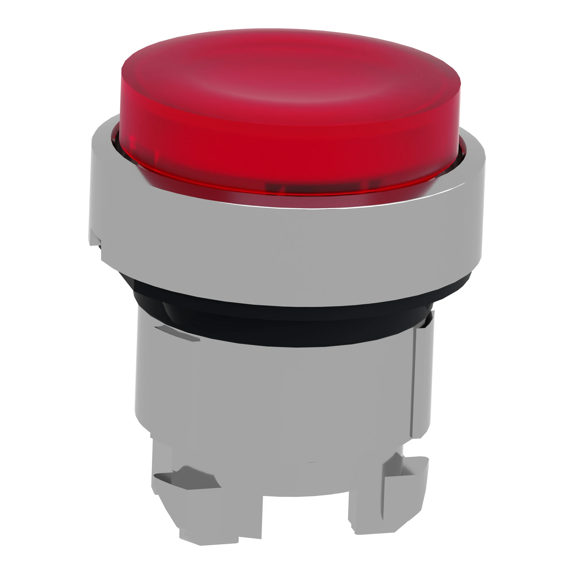 Schneider Electric ZB4BH43 Illuminated Pushbutton, Front Element, Harmony XB4, Metal, 22mm, Red, Projecting, for Universal LED, Latching (img_002)