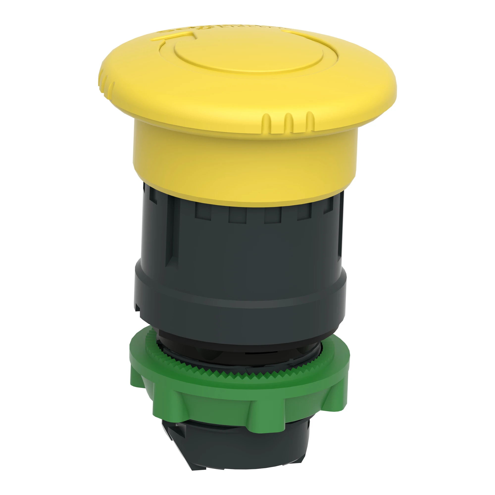 Schneider Electric ZB5AS55 Mushroom push button, front element, Harmony XB5, plastic, 22mm, yellow, mushroom 40mm, twist release (img_004) Schneider Electric ZB5AS55 Mushroom push button, front element, Harmony XB5, plastic, 22mm, yellow, mushroom 40mm, twist release (img_004)