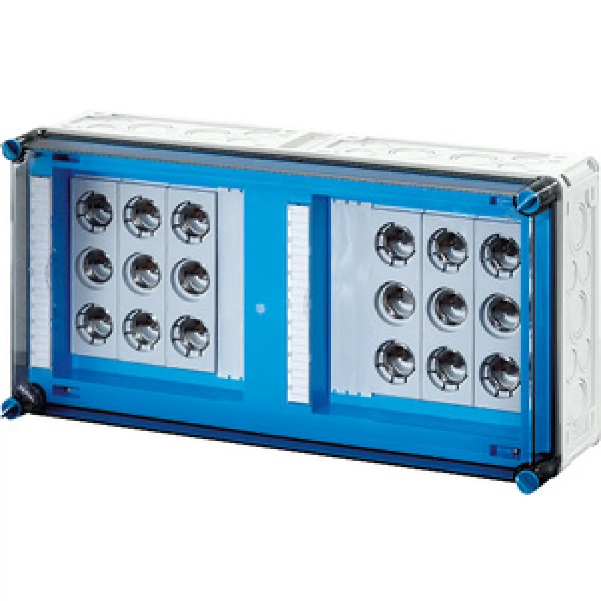 Hensel 2000718 Mi-Sicherungsgehäuse, 6x3x63A, DIII, E33 auf Sammelschiene 630 A, 5polig Mi 3465 (img_002) Hensel 2000718 Mi-Sicherungsgehäuse, 6x3x63A, DIII, E33 auf Sammelschiene 630 A, 5polig Mi 3465 (img_002)