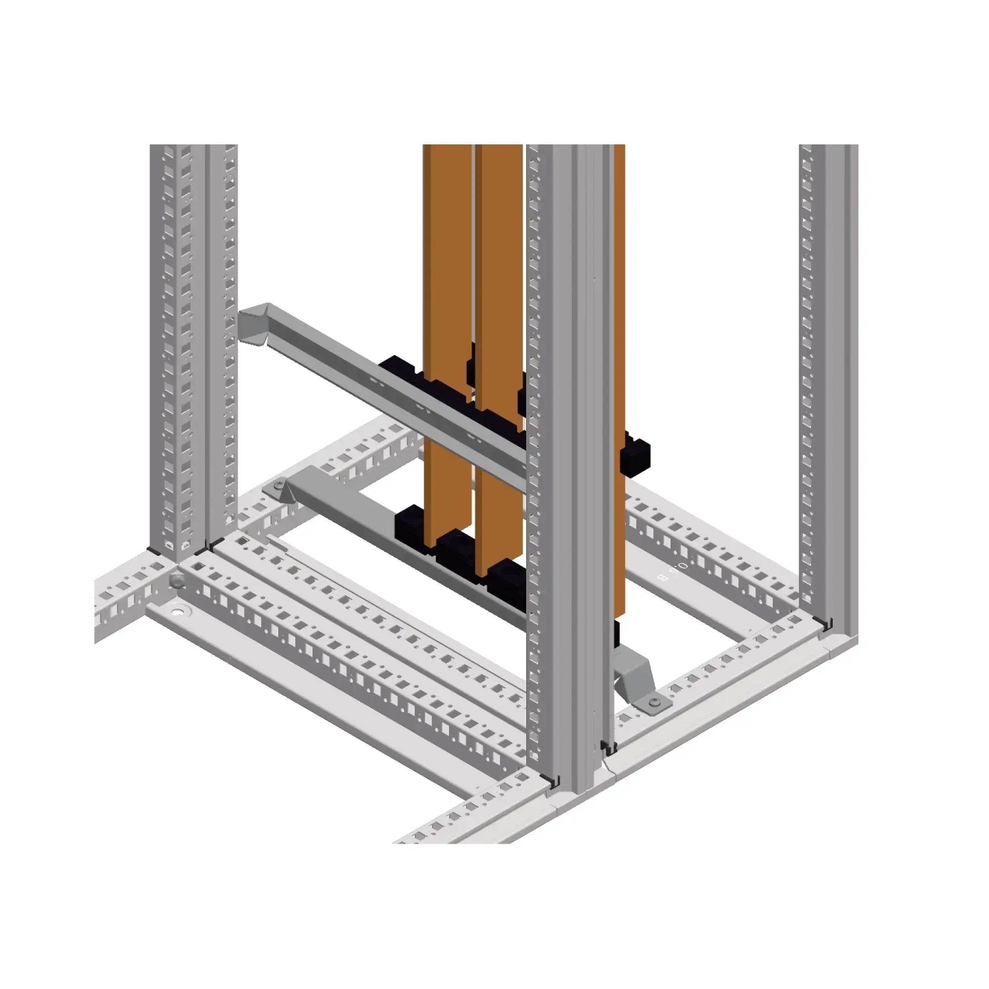 Schneider Electric NSYBVS800L 2 vertical busbar supports in 3200A/10mm rails. Rail spacing 115mm. For B800mm (img_002)