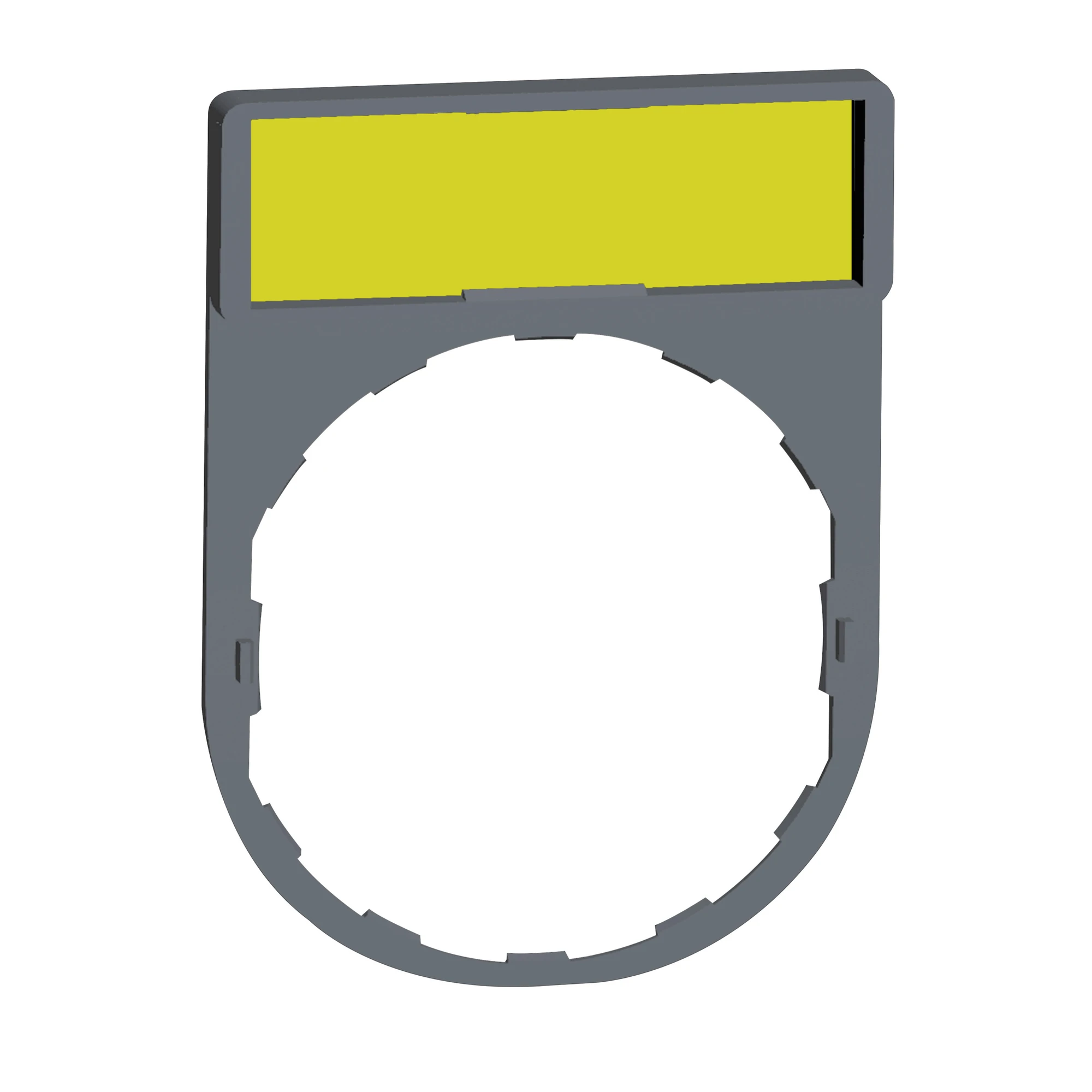 Schneider Electric ZBY4101C0 Label holder 30x40mm, unlabelled white/yellow, for Harmony 22mm, in grey (img_001) Schneider Electric ZBY4101C0 Label holder 30x40mm, unlabelled white/yellow, for Harmony 22mm, in grey (img_001)