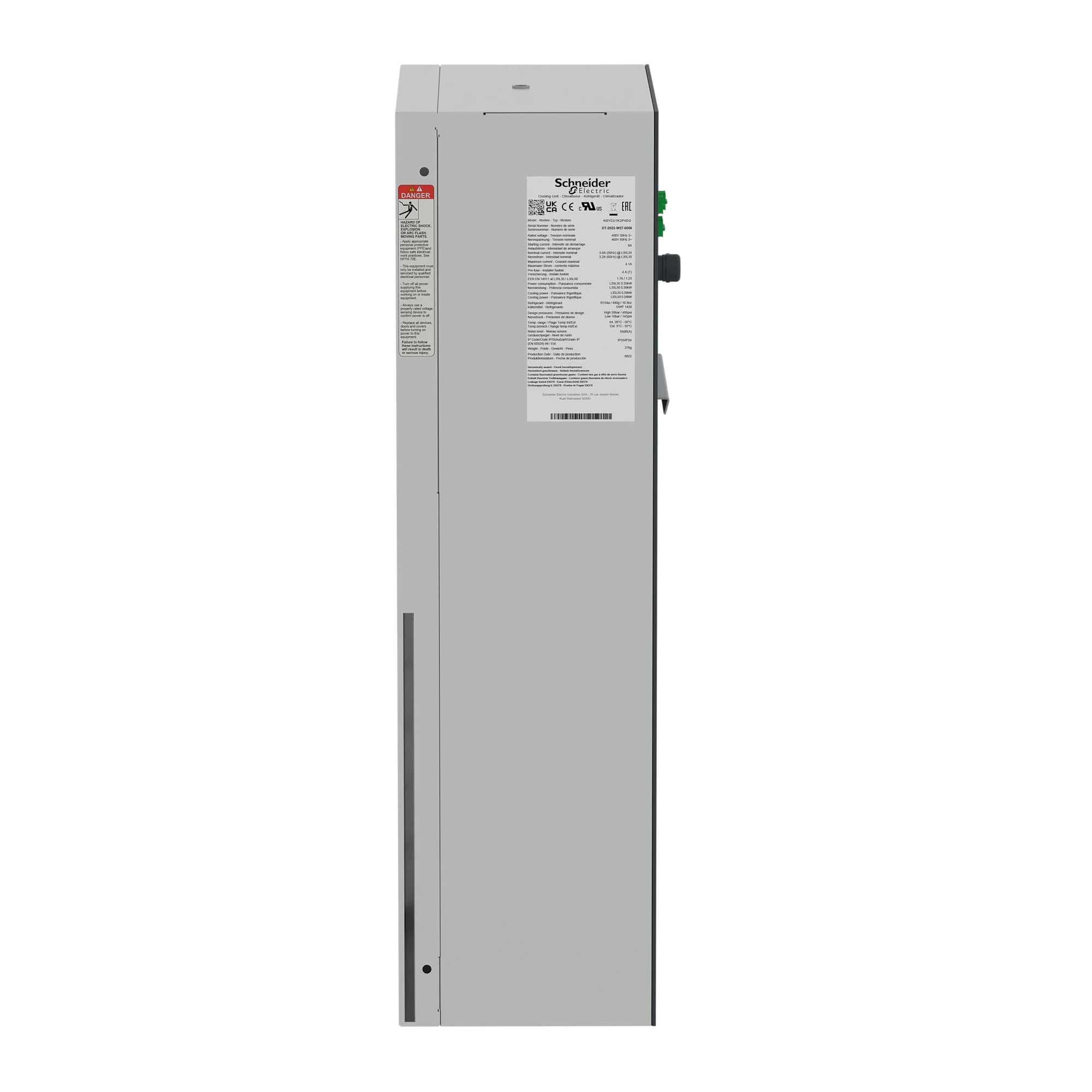Schneider Electric NSYCU1K2P4DG Wall-mounted cooling unit, connected, Climasys CU, 1kW, 2-pole, 400/460V, 50/60Hz, IP55 (img_005)