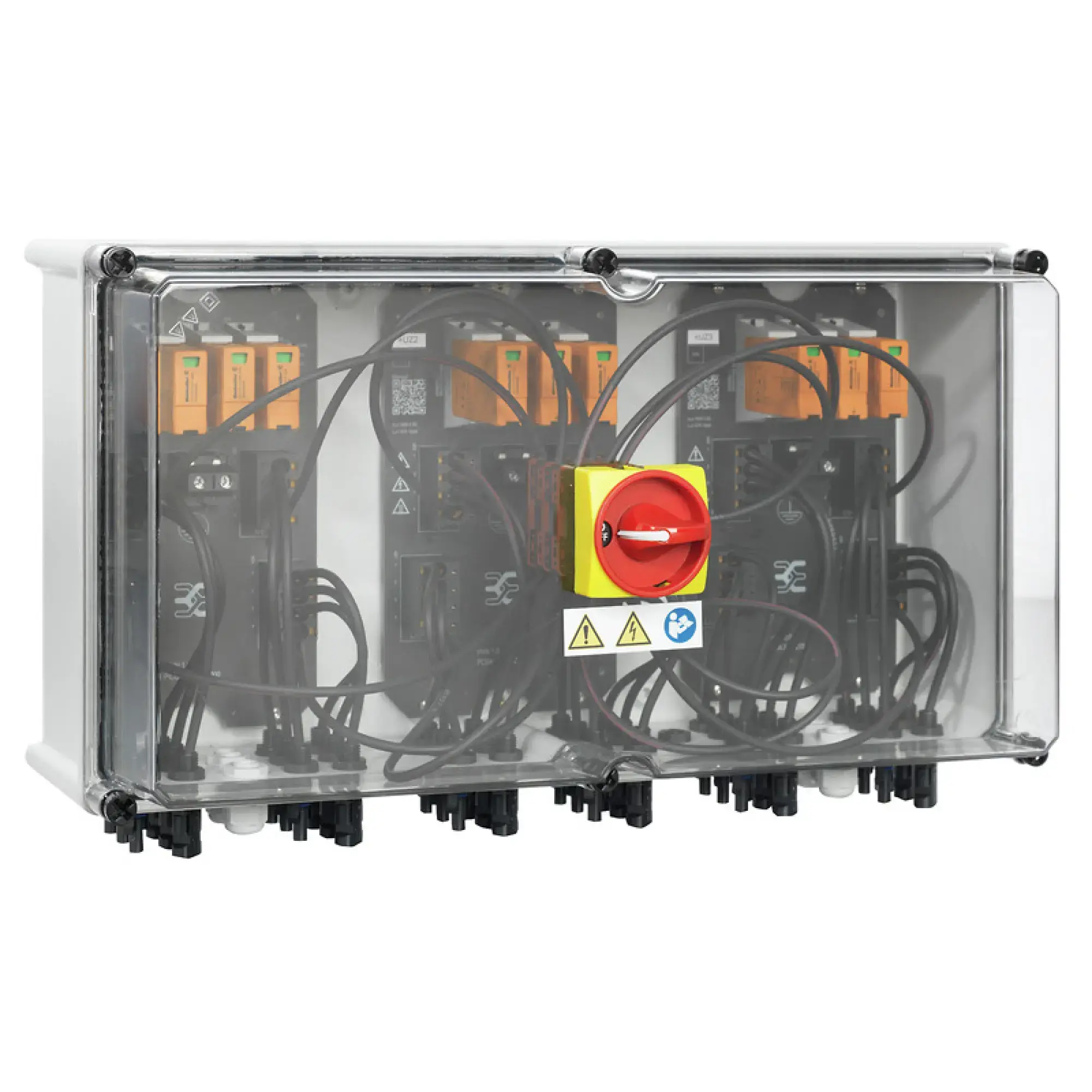 Weidmüller 2683220000 Combiner Box (Photovoltaik), PV Next, 1000 V, 3 MPP's, 3 Inputs / 3 Outputs per MPP, Surge protection I / II, Switch disconnector, WM4C PVN1M3I9S0FXV1O1TXPX10 (img_001) Weidmüller 2683220000 Combiner Box (Photovoltaik), PV Next, 1000 V, 3 MPP's, 3 Inputs / 3 Outputs per MPP, Surge protection I / II, Switch disconnector, WM4C PVN1M3I9S0FXV1O1TXPX10 (img_001)