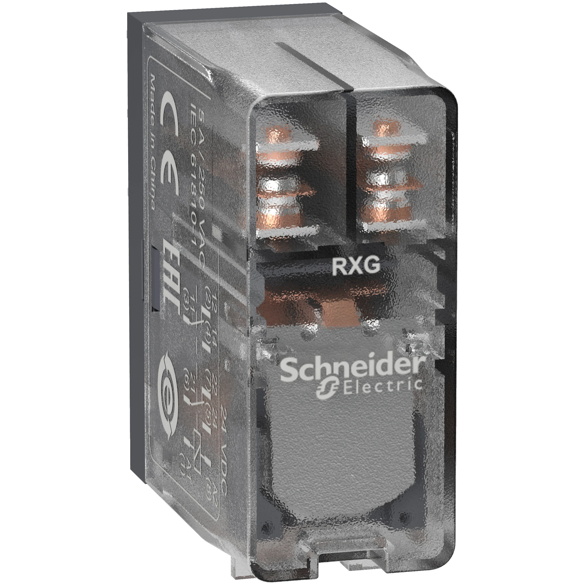 Schneider Electric RXG25BD Socketed Interface Relay RXG, 2 C/O, 5 A, 24 VDC, Clear Housing (img_001) Schneider Electric RXG25BD Socketed Interface Relay RXG, 2 C/O, 5 A, 24 VDC, Clear Housing (img_001)