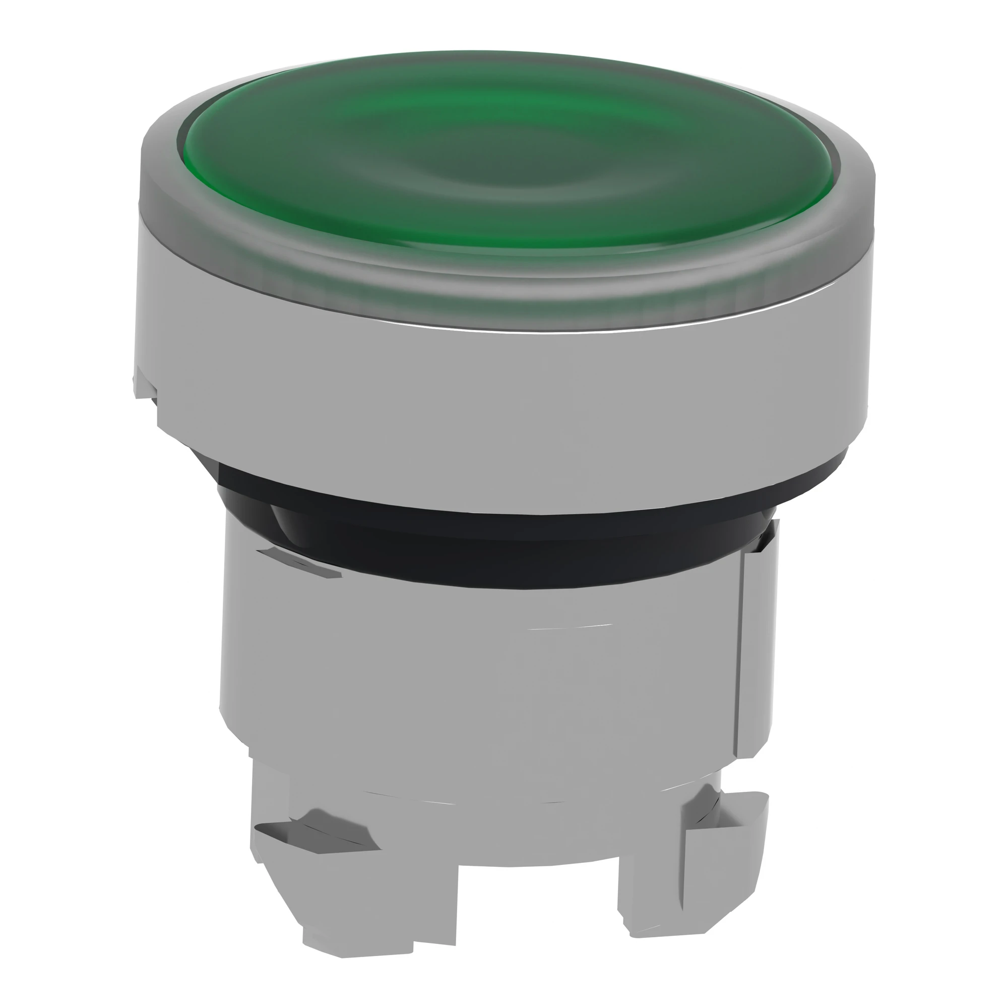 Schneider Electric ZB4BH033 Illuminated Pushbutton, Front Element, Harmony XB4, Metal, 22mm, Green, Unmarked, for Universal LED, Latching (img_007)