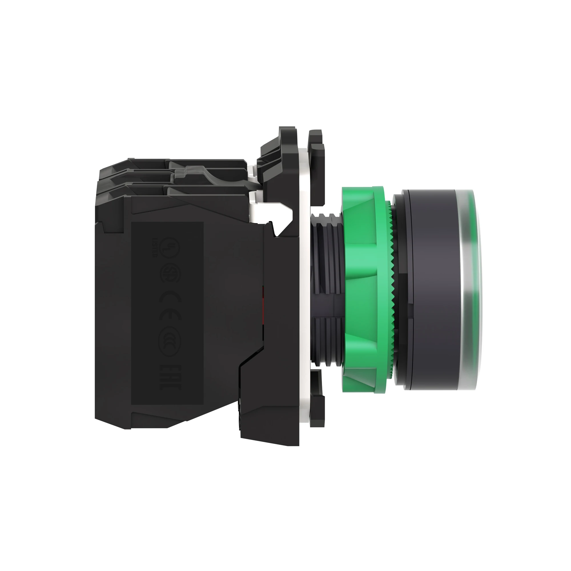 Schneider Electric XB5AW33G5 Illuminated Pushbutton, Harmony XB5, Plastic, Green, 22mm, Universal LED, Smooth Dome, 1NC + 1NO, 110-120V AC (img_004)