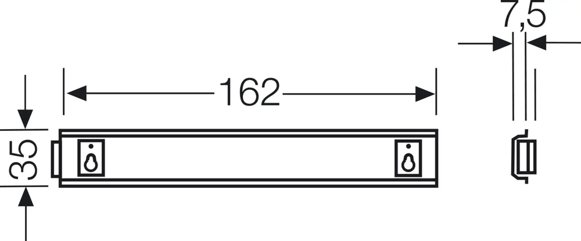 Hensel 3300151 Tragschiene Hutprofil 35 mm, für KG 9003 KG TS 03 (img_003)