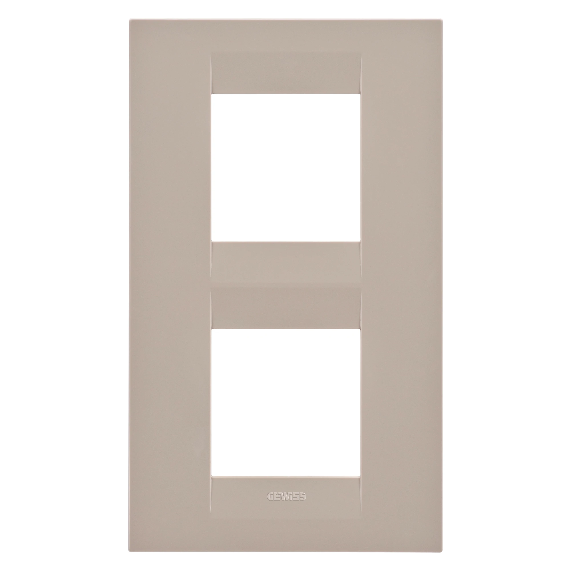 GEWISS GW16424TC GEO INTERNATIONAL PLATE - IN TECHNOPOLYMER - 2+2 MODULES VERTICAL - HEMP- CHORUSMART (img_001)