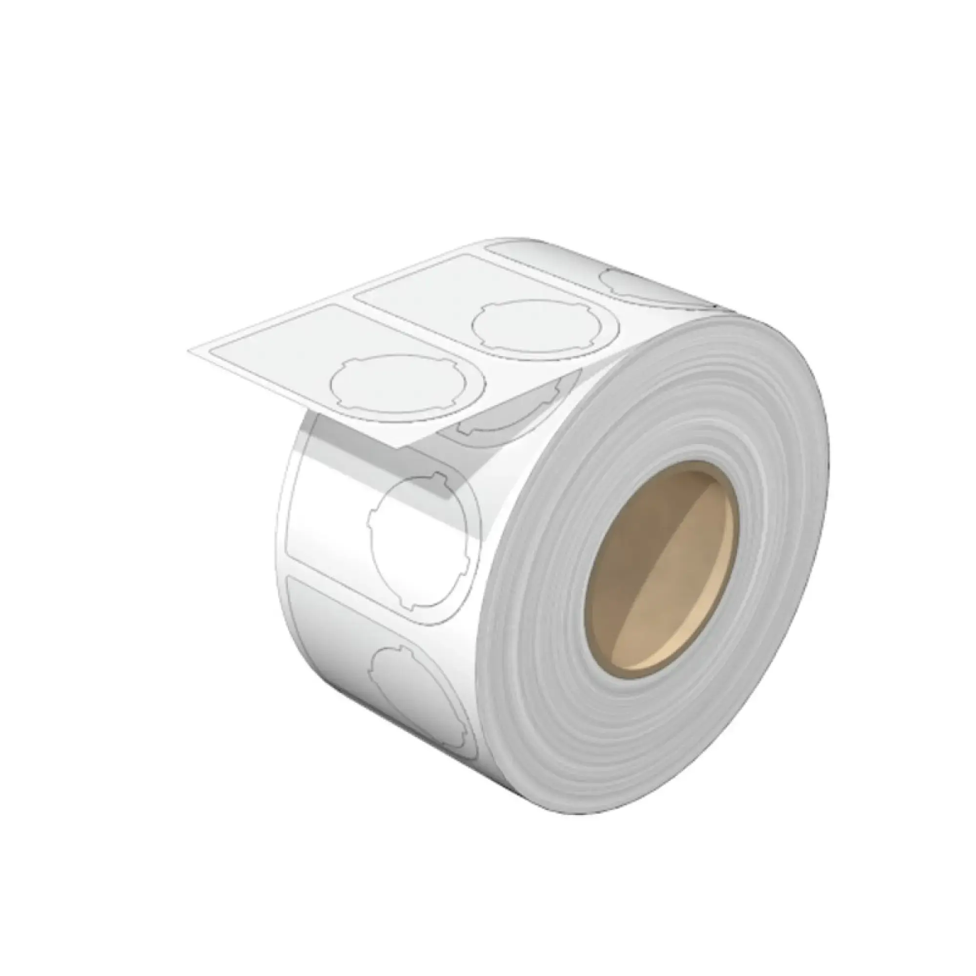 Weidmüller 2496960000 Device marking, Width: 27 mm, Polyester, white, Operating temperature range: -40...120 °C (img_001)