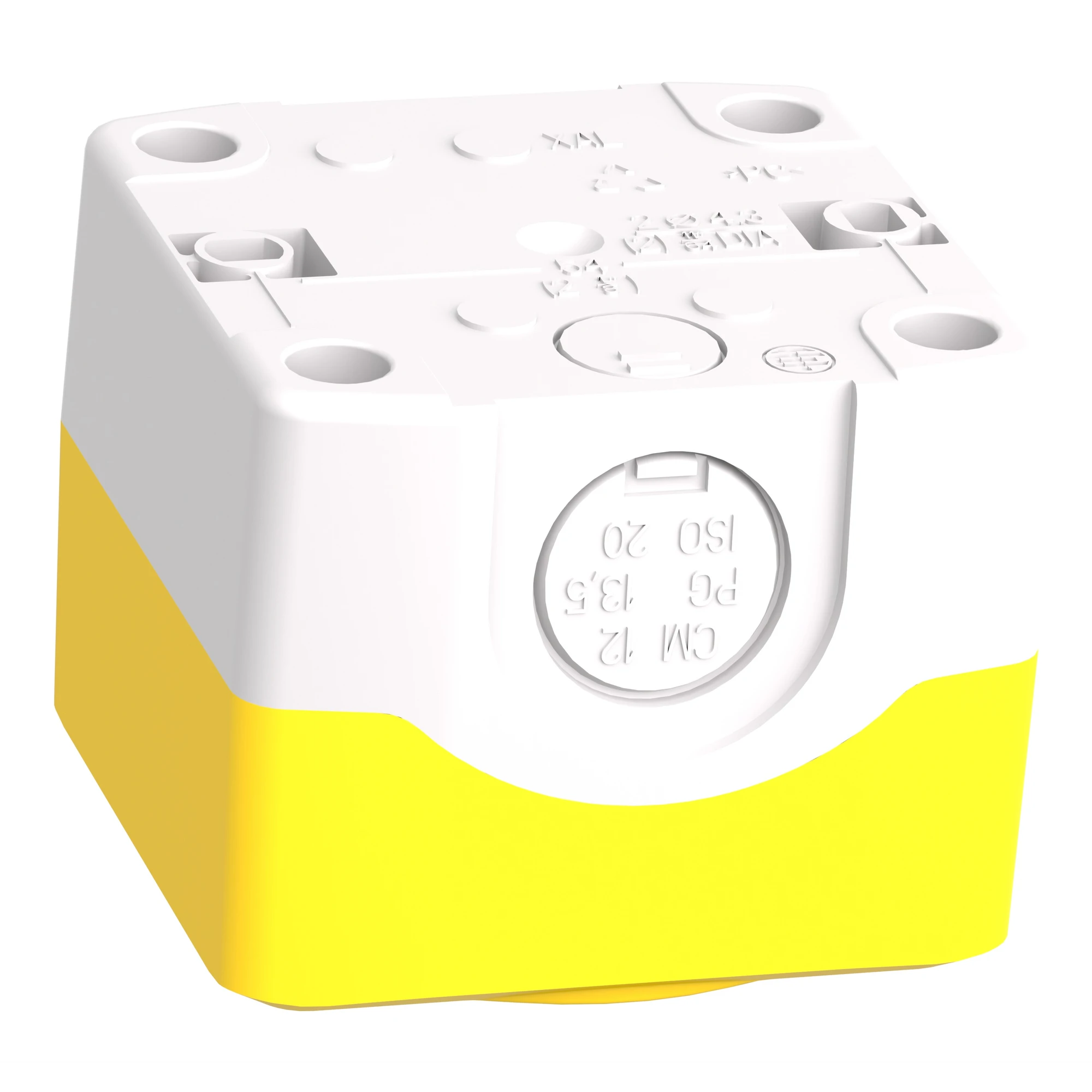 Schneider Electric XALKW01 Empty enclosure, Harmony XALK, plastic, light grey, yellow, 1 hole, 22mm, for illuminated emergency stop and sign (img_007) Schneider Electric XALKW01 Empty enclosure, Harmony XALK, plastic, light grey, yellow, 1 hole, 22mm, for illuminated emergency stop and sign (img_007)