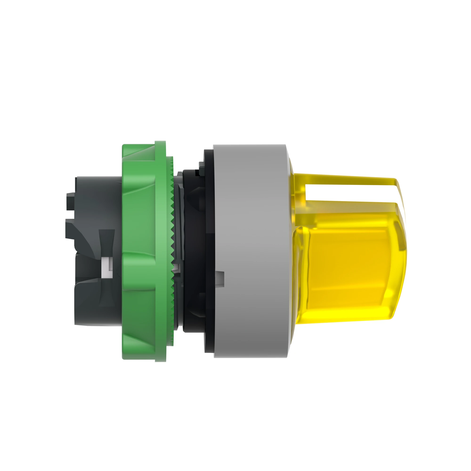 Schneider Electric ZB5AK1483C0 Illuminated Selector Switch, Front Element, Harmony XB5, Plastic, 22mm, Yellow, for Universal LED, 2 Positions, Momentary (img_005)