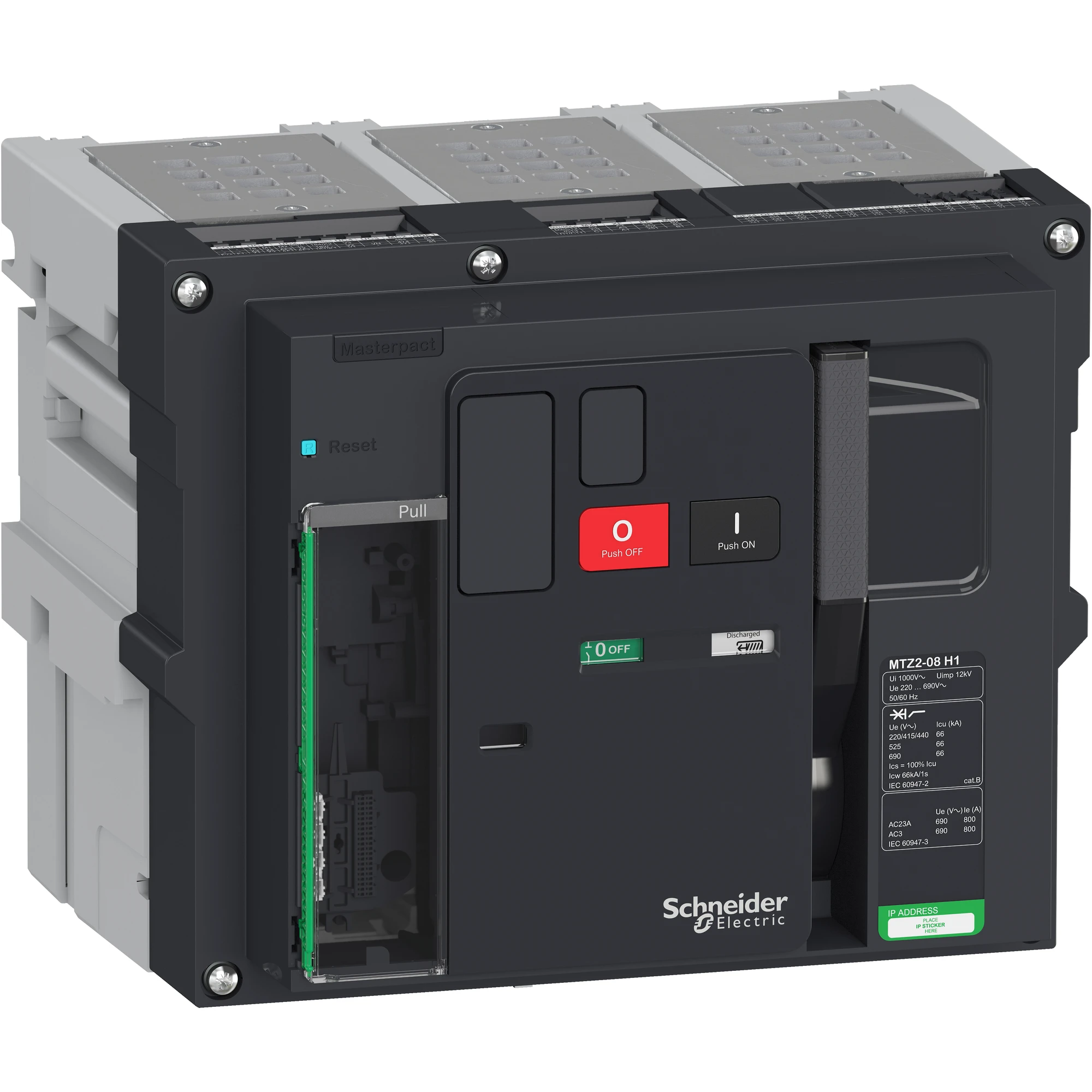 Schneider Electric LV848231 MasterPact MTZ2 800A H1 Icu=66kA/440V 3P Basic Frame Plug-in (img_001)
