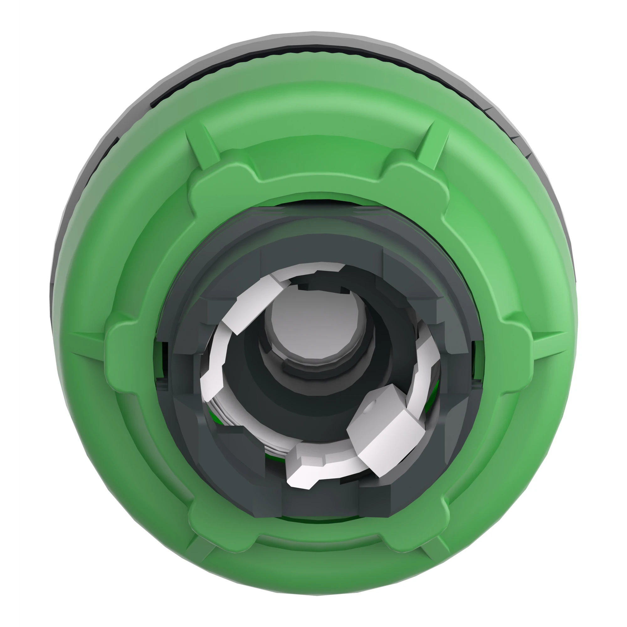 Schneider Electric ZB5FK1433C0 Illuminated Selector Switch, Front Element, Harmony XB5F, Plastic, 30mm, Green, for Universal LED, 2 Positions, Momentary (img_002)