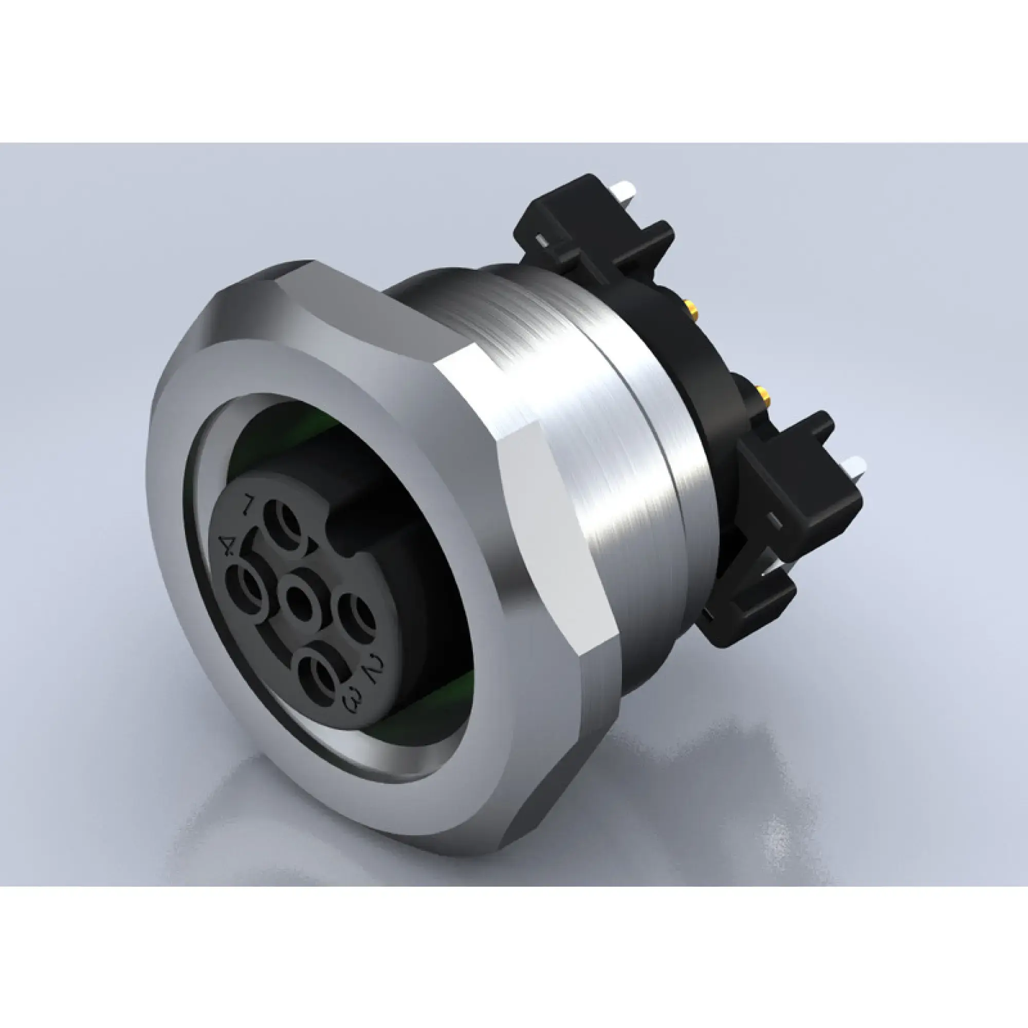 Weidmüller 2423020000 Circular plug connector, installation (PCB connection system), M12, Number of poles: 4, M 14 (img_001)