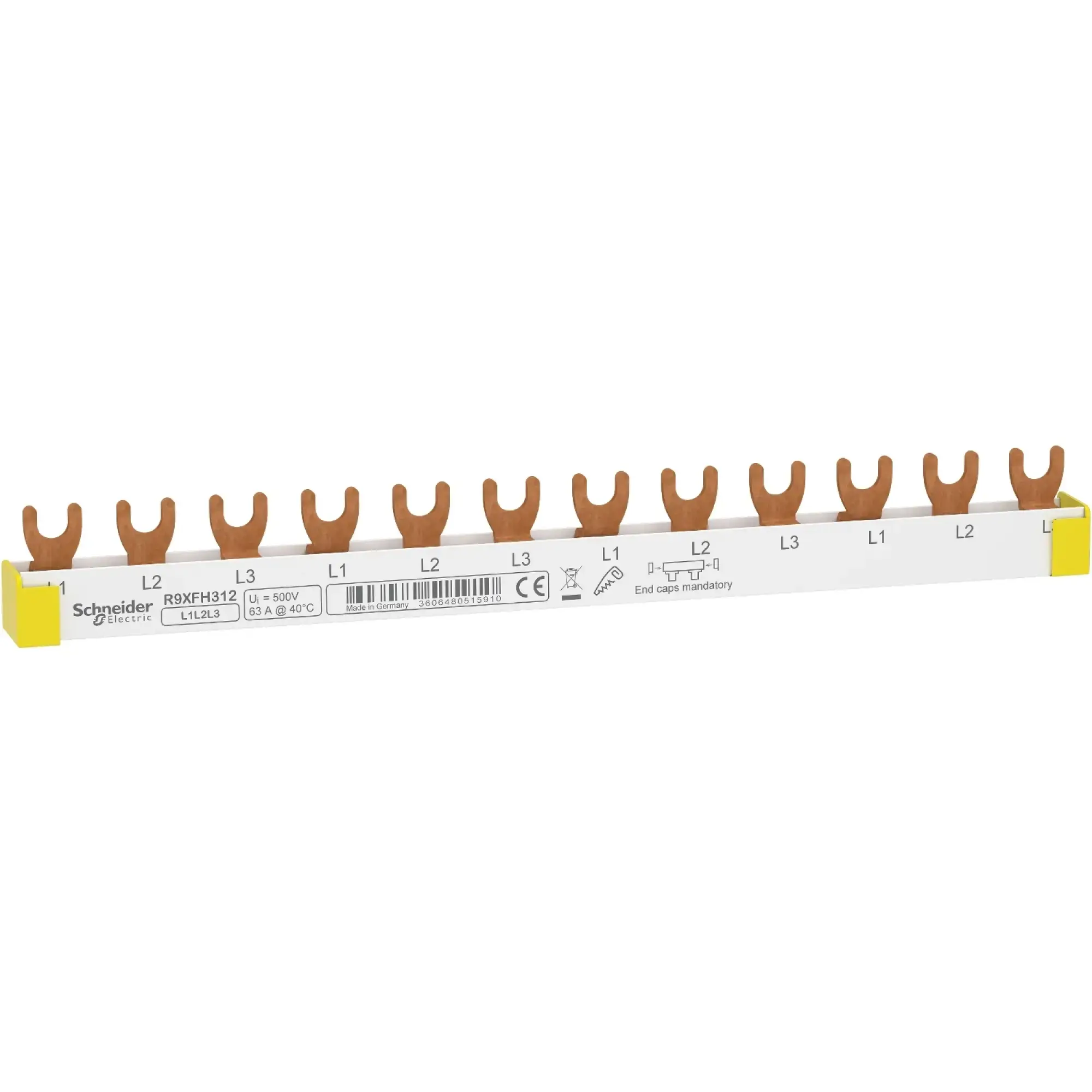 Schneider Electric R9XFH312 Resi9 Busbar Fork, 3P, 12 TE, 63A, cuttable (img_002) Schneider Electric R9XFH312 Resi9 Busbar Fork, 3P, 12 TE, 63A, cuttable (img_002)