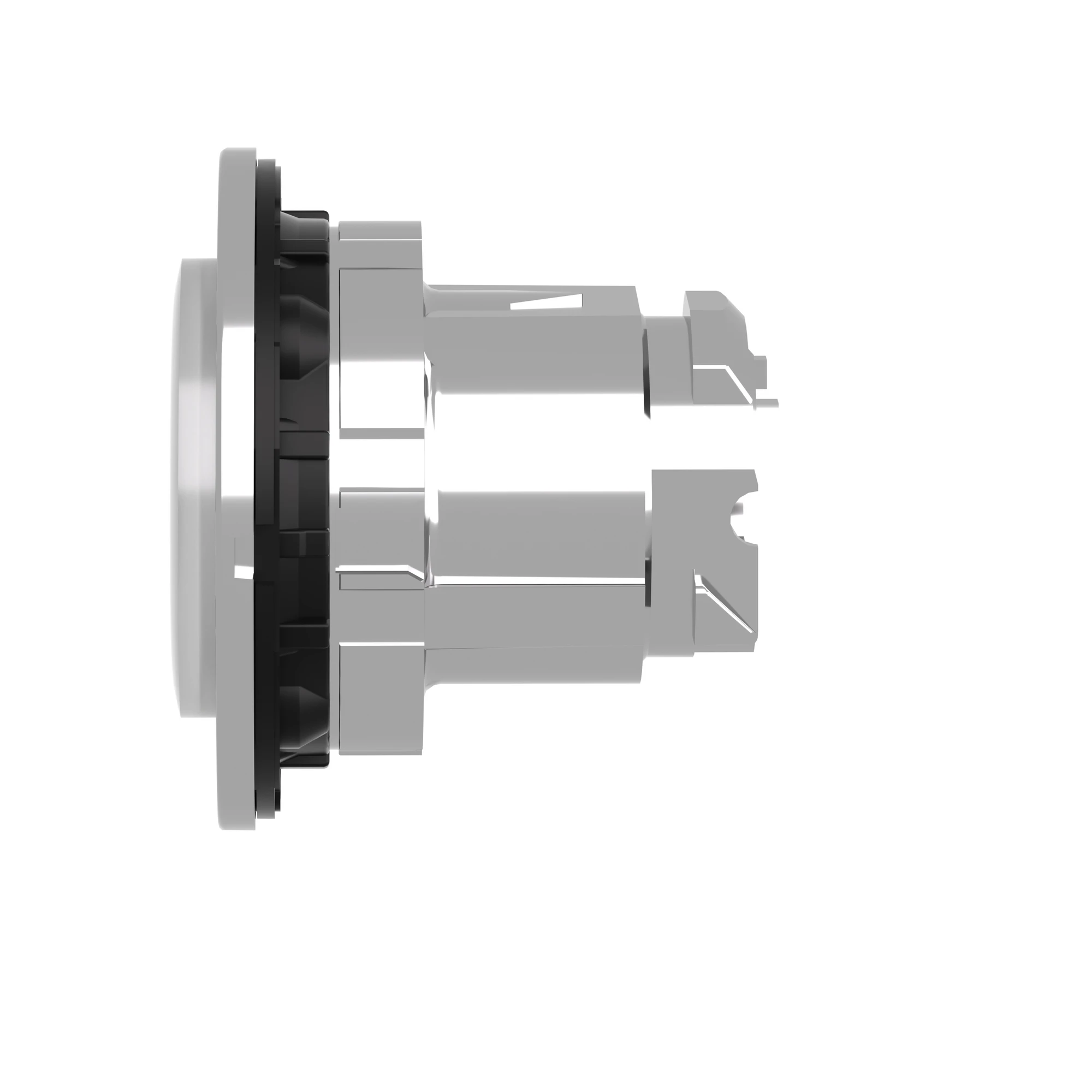 Schneider Electric ZB4FH13 Illuminated pushbutton, front element, Harmony XB4F, metal, 30mm, white, protruding, for universal LED, latching (img_007)