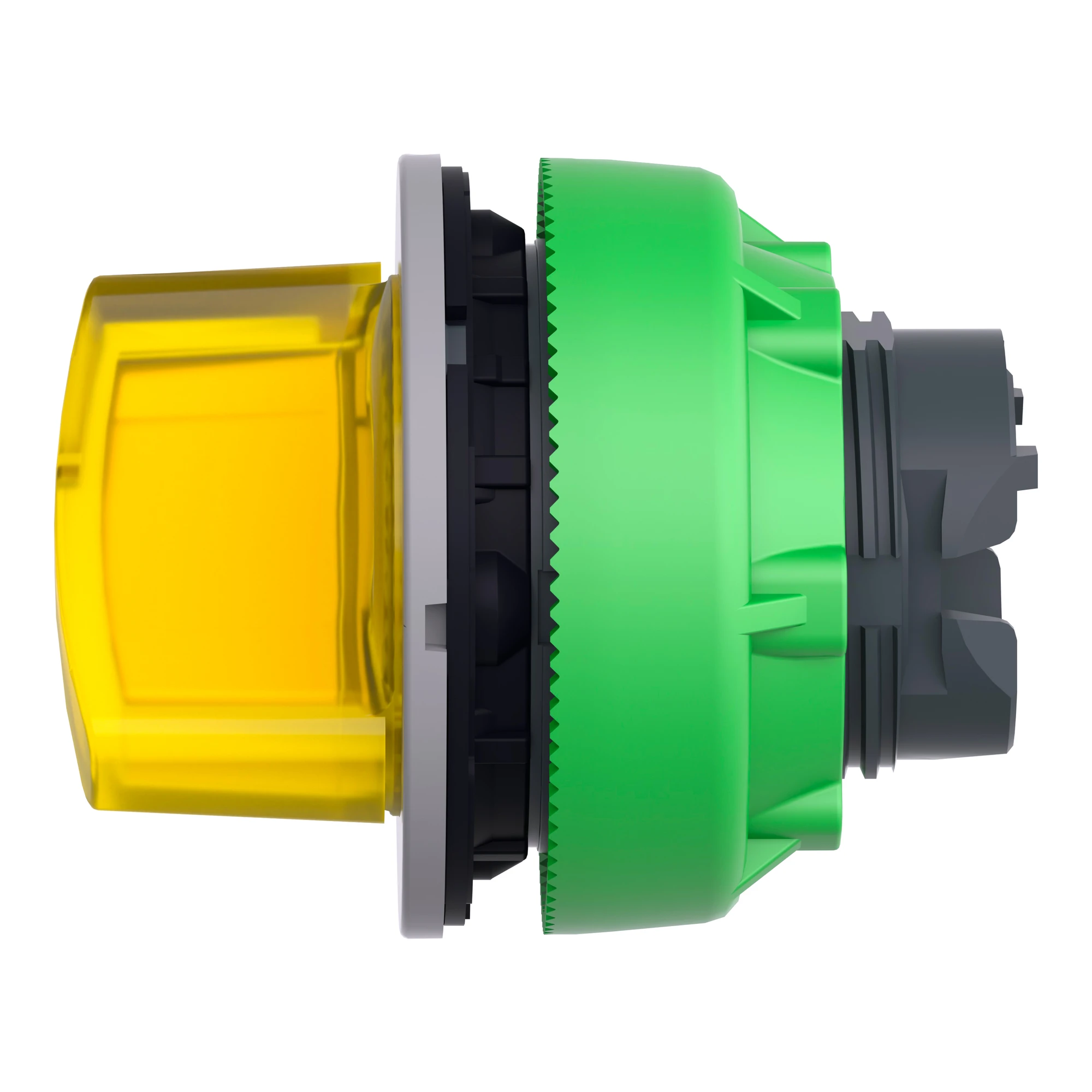 Schneider Electric ZB5FK1483C0 Illuminated selector switch, front element, Harmony XB5F, plastic, 30mm, yellow, for universal LED, 2 positions, momentary (img_007)