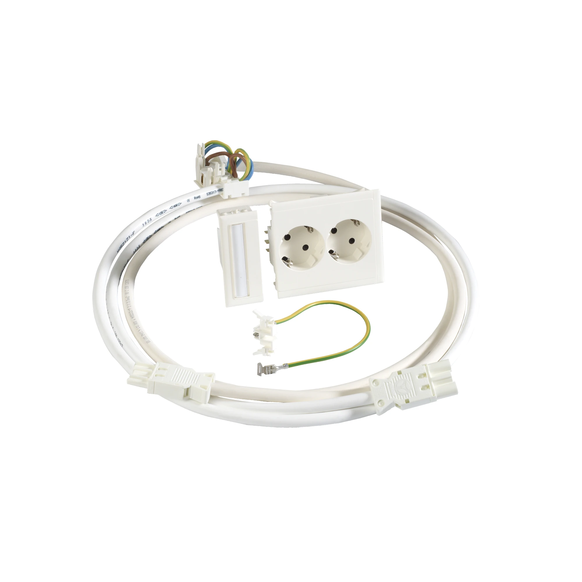 Schneider Electric 5940036 Dual socket SF+Wieland plug+cable H05VV-F3G 2.5qmm 2x1,4m RAL9010 Type:CYB-PS (img_001) Schneider Electric 5940036 Dual socket SF+Wieland plug+cable H05VV-F3G 2.5qmm 2x1,4m RAL9010 Type:CYB-PS (img_001)