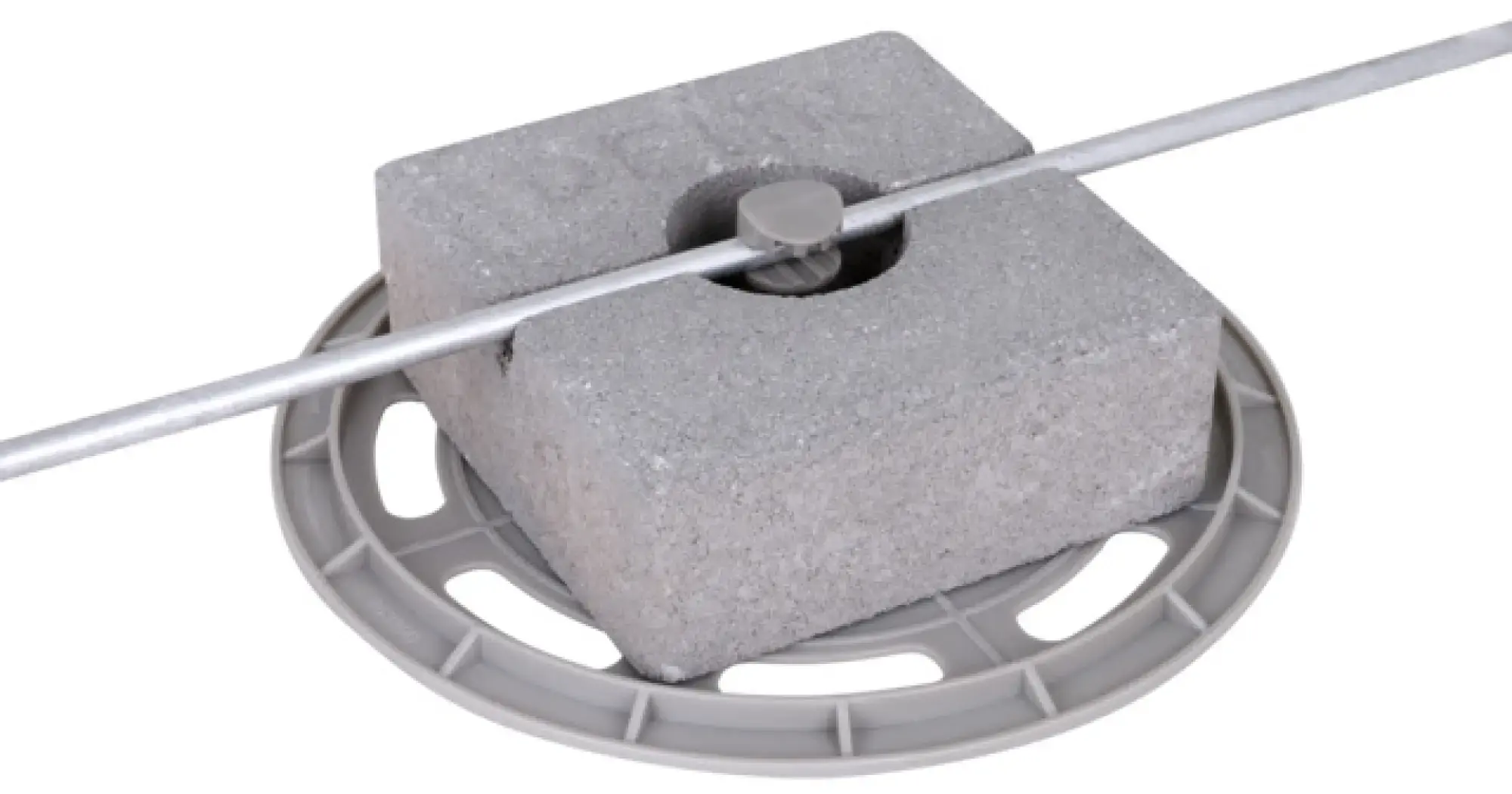 Dehn 253335 Roof conductor holder SET w. 4.6kg base Base plate & plastic CH, f. Rd 8-10mm (img_001)