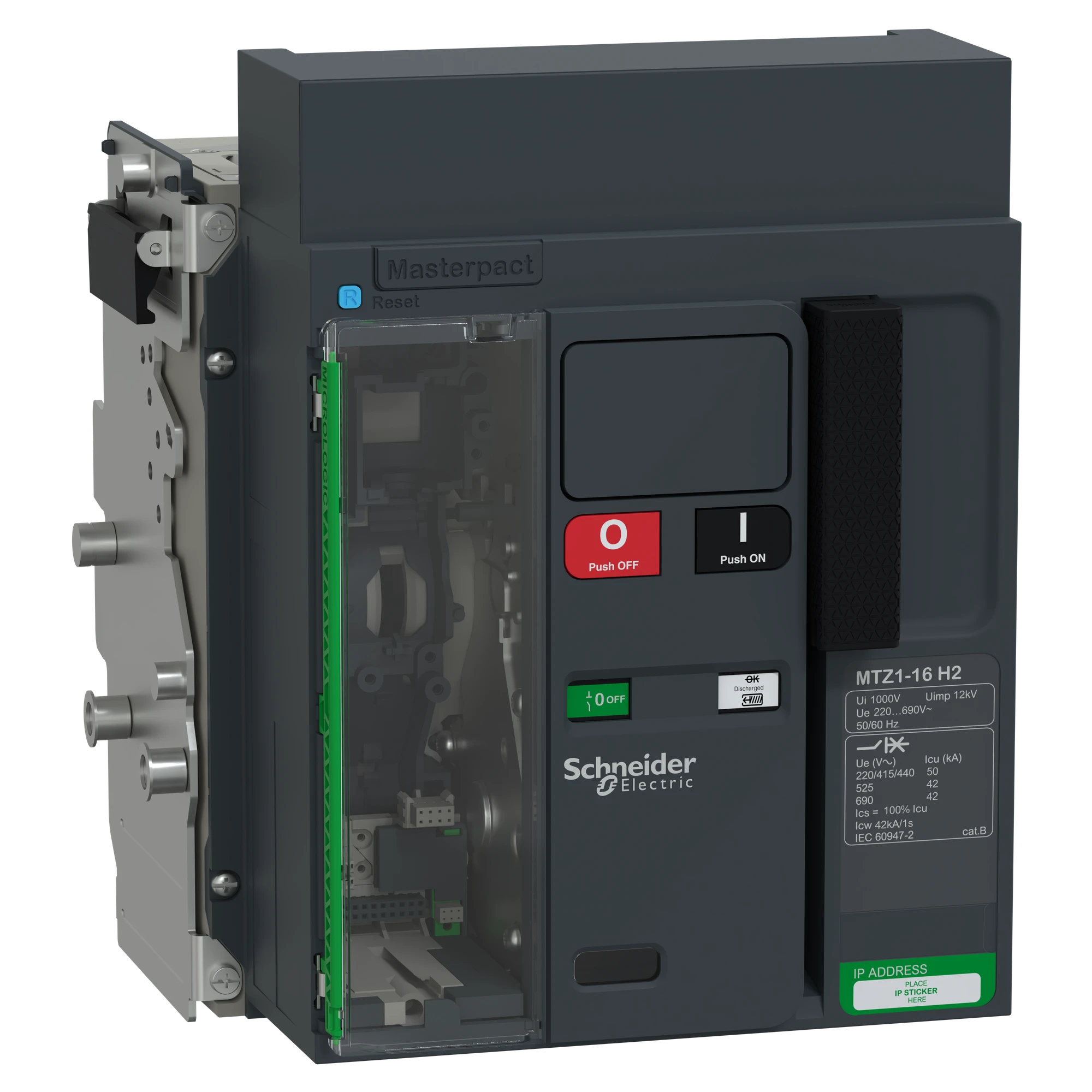 Schneider Electric LV947241 MasterPacT MTZ1 16 1600A H2 50kA/440VAC (Icu) 3P Grundschalter Einschub für MicroLogic Active (img_001) Schneider Electric LV947241 MasterPacT MTZ1 16 1600A H2 50kA/440VAC (Icu) 3P Grundschalter Einschub für MicroLogic Active (img_001)