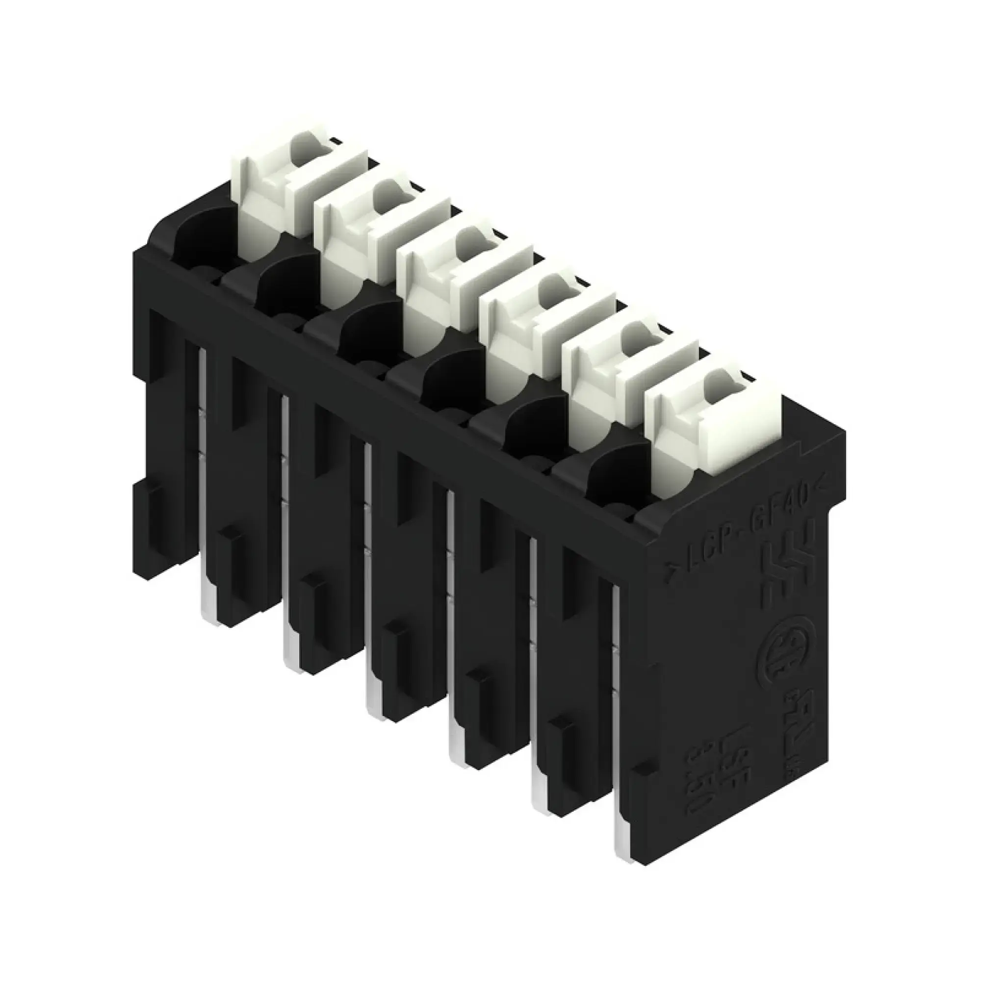 Weidmüller 1870680000 PCB terminal, 160 V, 17.5 A, Pitch in mm: 3.50, 1.5 mm², Number of poles: 6, PUSH IN with actuator, THT/THR solder connection, 180°, Tube (img_001) Weidmüller 1870680000 PCB terminal, 160 V, 17.5 A, Pitch in mm: 3.50, 1.5 mm², Number of poles: 6, PUSH IN with actuator, THT/THR solder connection, 180°, Tube (img_001)