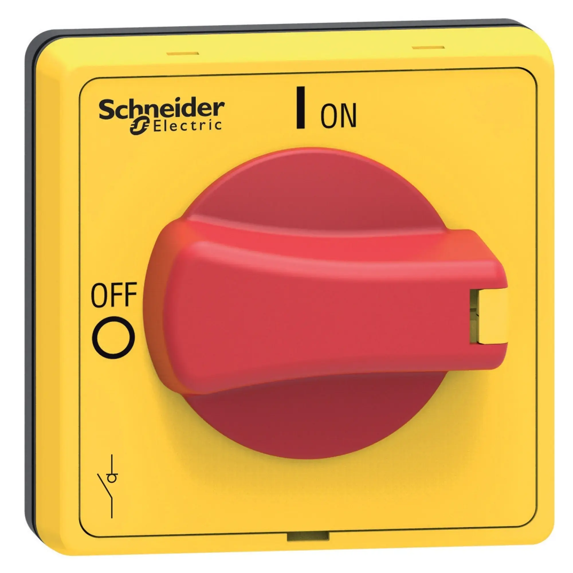 Schneider Electric VLSH4S5R TeSys VLS Rotary Handle for Changeover Switch (I-0-II), IEC IP65 and NEMA in Red / Yellow, 65x65mm surface-mounted (img_002) Schneider Electric VLSH4S5R TeSys VLS Rotary Handle for Changeover Switch (I-0-II), IEC IP65 and NEMA in Red / Yellow, 65x65mm surface-mounted (img_002)