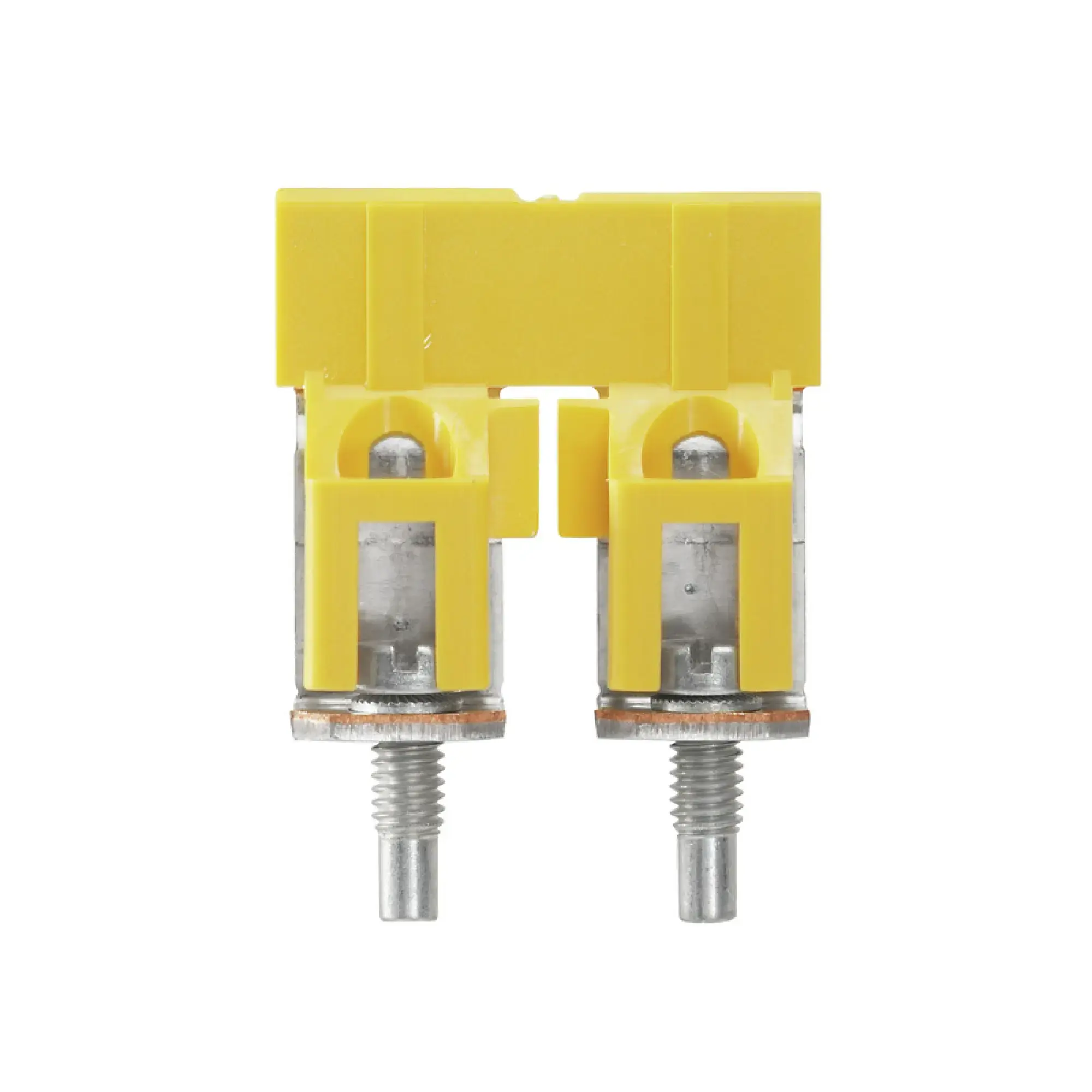 Weidmüller 1053060000 Cross-connector (terminal), when screwed in, yellow, 138 A, Number of poles: 2, Pitch in mm: 16.00, Insulated: Yes, Width: 9.85 mm (img_001) Weidmüller 1053060000 Cross-connector (terminal), when screwed in, yellow, 138 A, Number of poles: 2, Pitch in mm: 16.00, Insulated: Yes, Width: 9.85 mm (img_001)