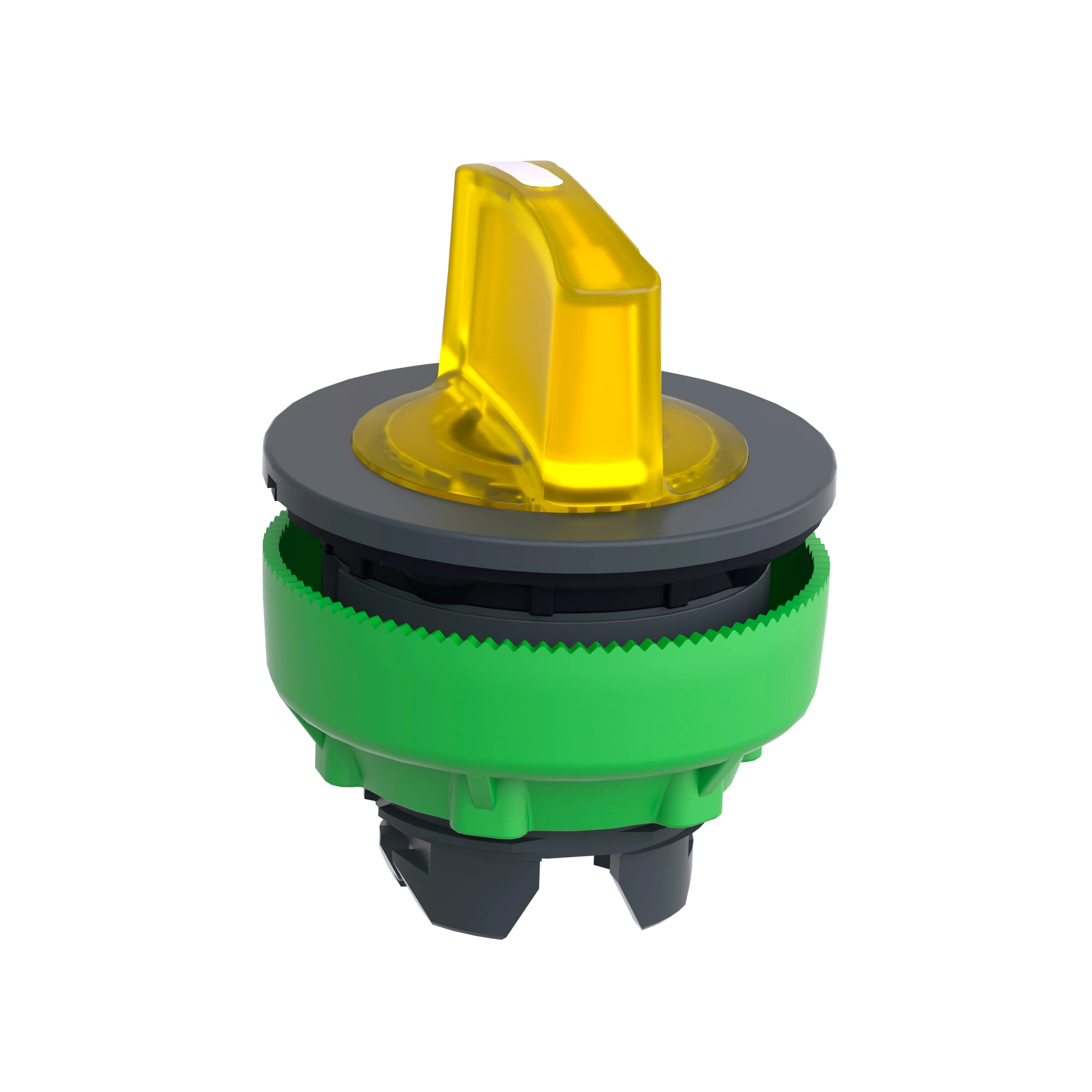 Schneider Electric ZB5FK1383 Illuminated selector switch, front element, Harmony XB5F, plastic, 30mm, yellow, for universal LED, 3 positions, latching (img_006)