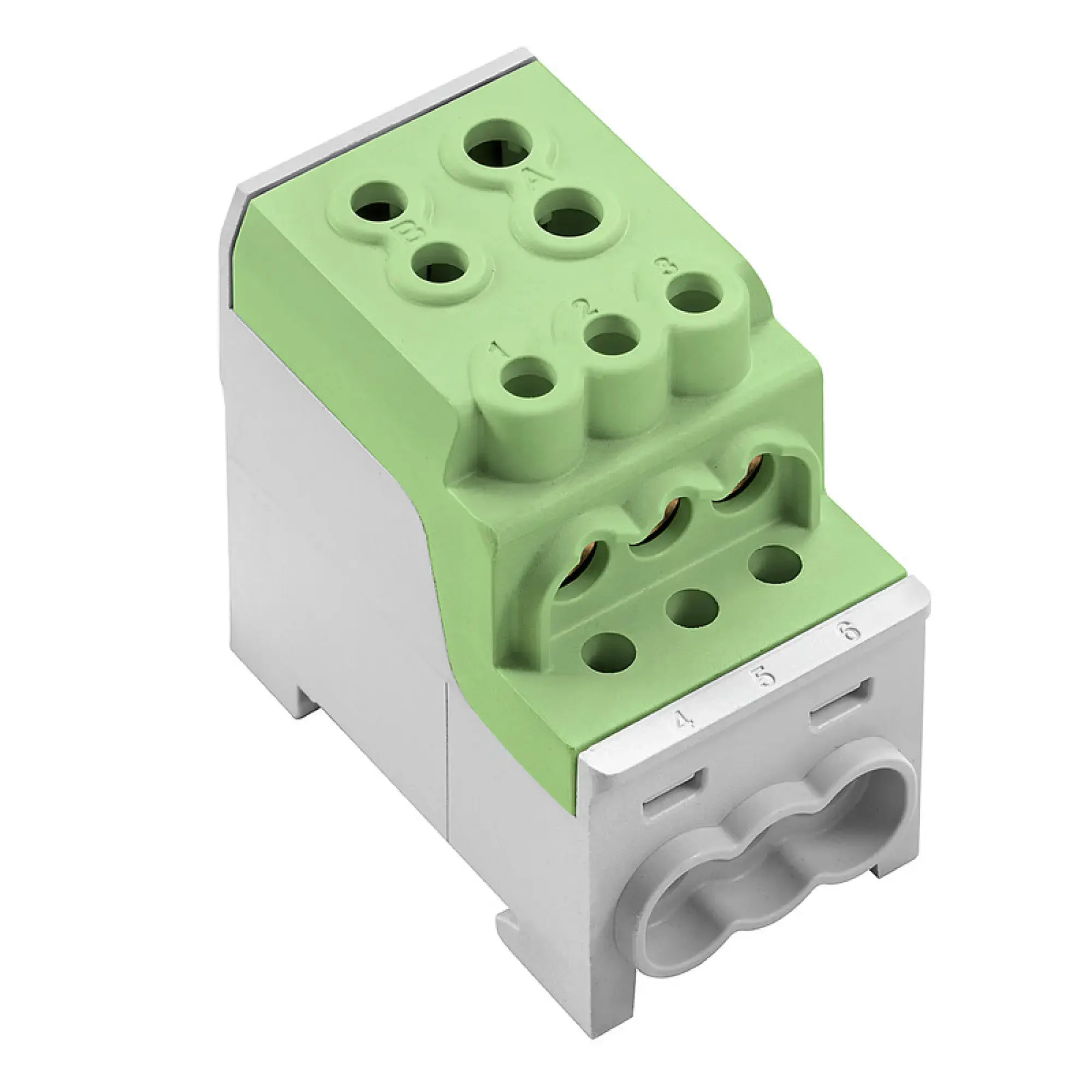 Weidmüller 2603830000 Potential distributor terminal, Screw connection, green, 70 mm², 200 A, 1000 V, Number of connections: 8, Number of levels: 1, TS 35, Mounting plate, (img_001) Weidmüller 2603830000 Potential distributor terminal, Screw connection, green, 70 mm², 200 A, 1000 V, Number of connections: 8, Number of levels: 1, TS 35, Mounting plate, (img_001)