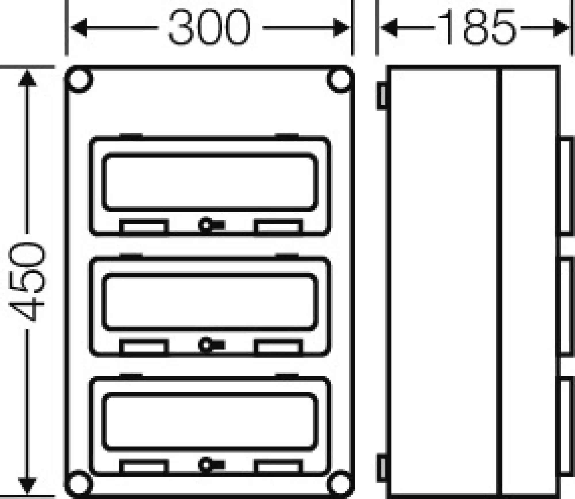 Hensel 2000617 Mi-Automatengehäuse, 36 TE, mit 3 Klappdeckeln, o. PE- und N-Klemmen Mi 1337 (img_002)